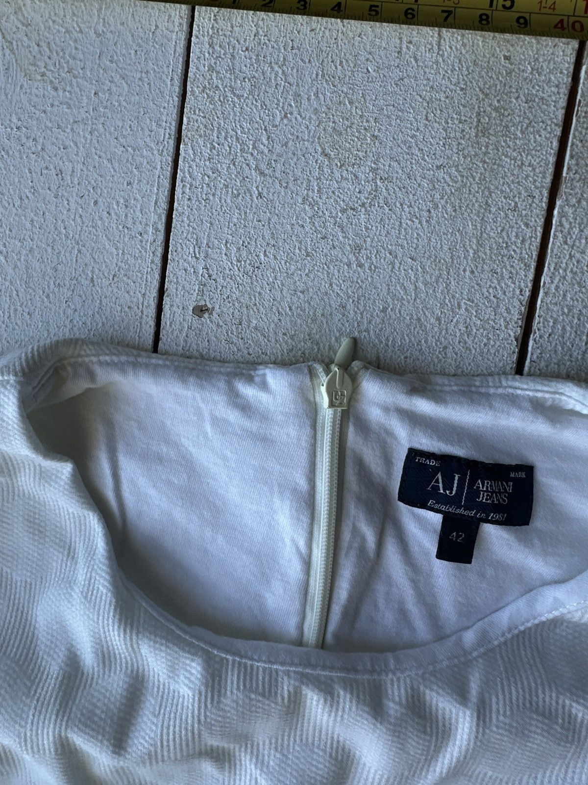 Armani ARMANI JEANS 🚨 WHITE DRESS LUXURY OLD MONEY WOMEN Size M / US 6-8 / IT 42-44 - 4 Thumbnail