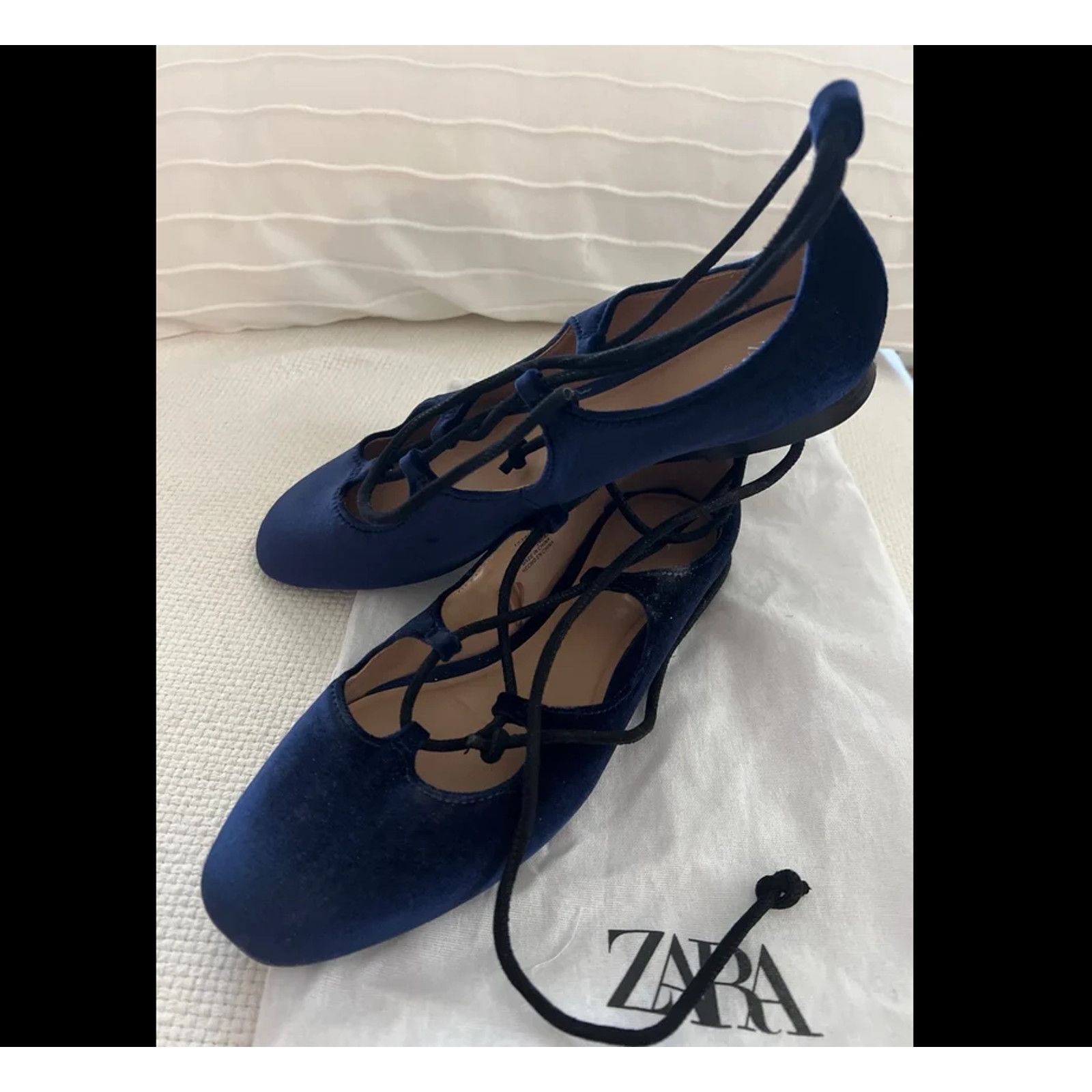 Zara ZARA Flats with Tie Closure NWT Size US 8 / IT 38 - 9 Thumbnail