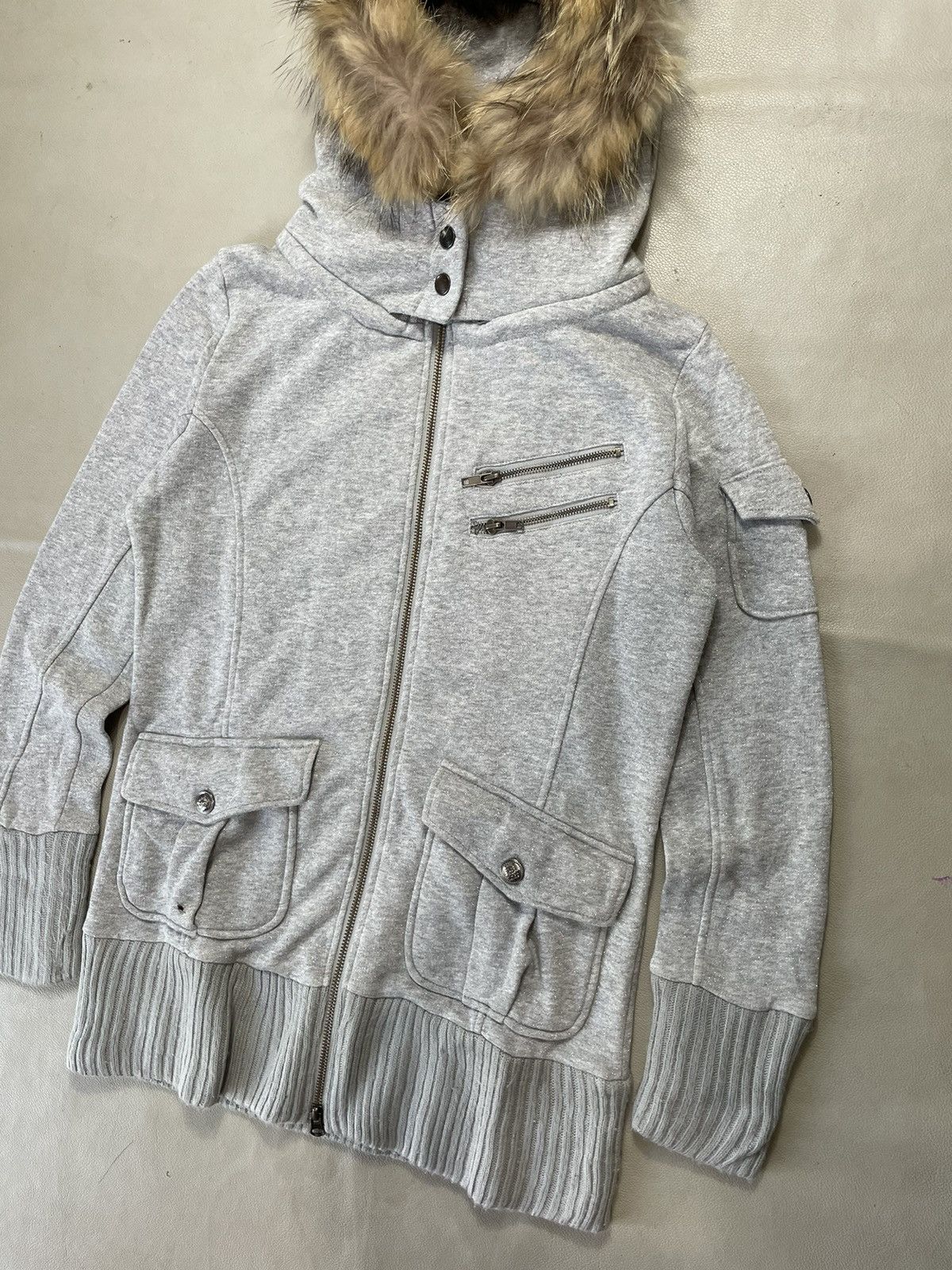00s y2k fur zip hoodie gimmick lgb 短丈 Gothic LGB If Six Was Nine Junya Watanabe Style Faux Fur