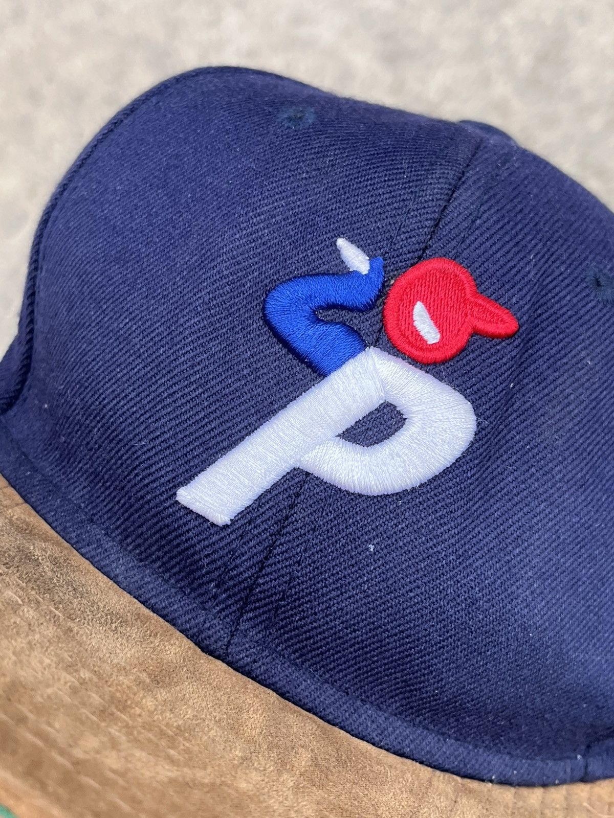 Palace Vintage Palace Skateboards Bunning Snapback Cap Navy/Tan Size ONE SIZE - 8 Thumbnail
