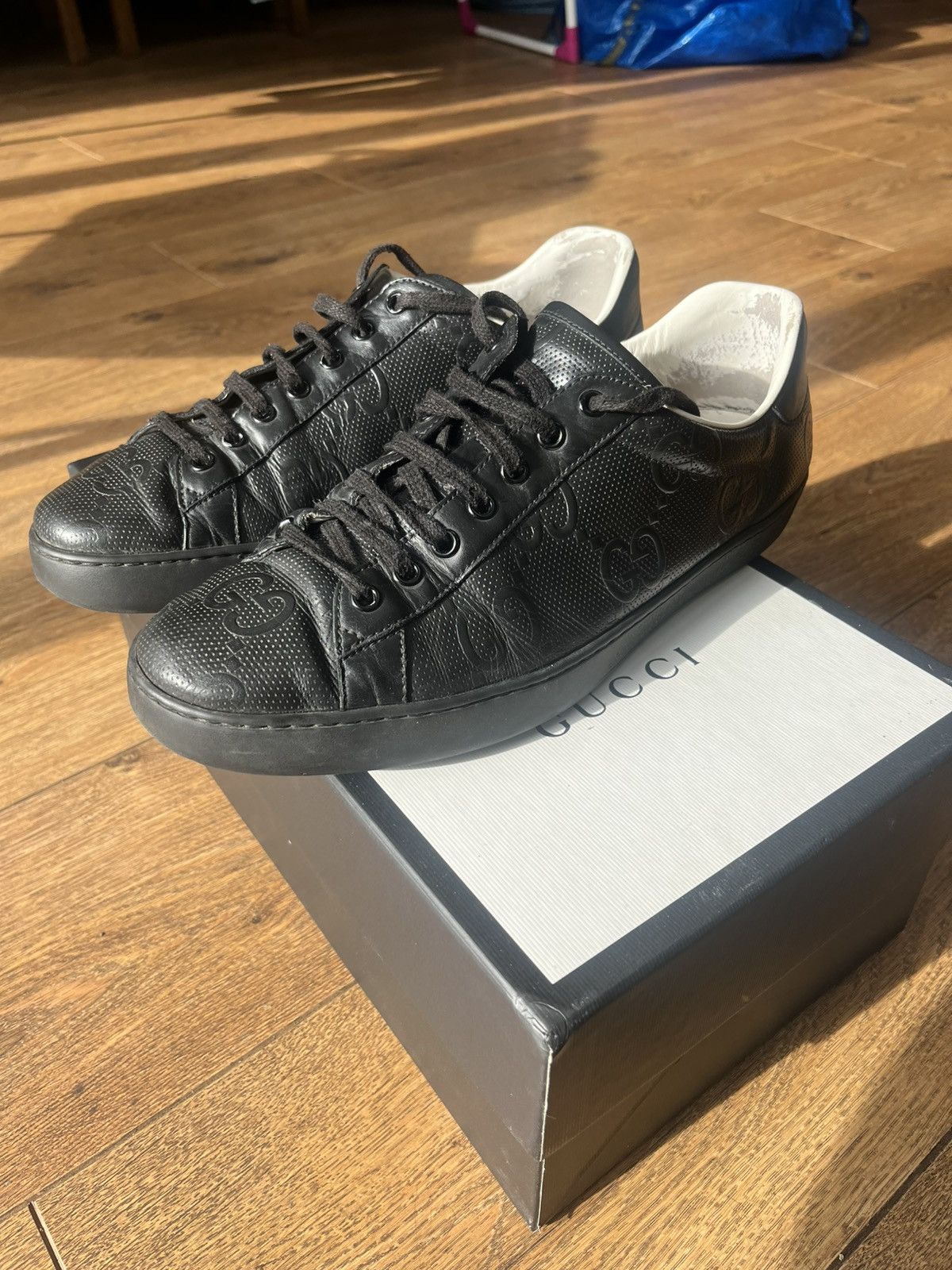 Gucci Gucci Ace Embossed GG trainers Size US 9 / EU 42 - 3 Thumbnail