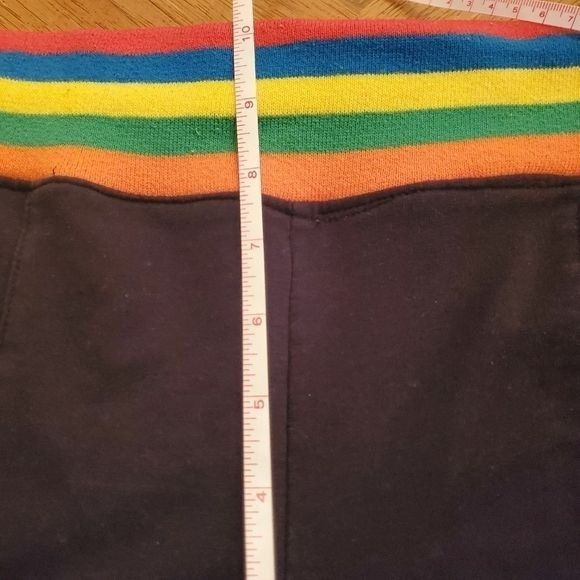 Coogi COOGI Black Rainbow Strip Pocketed Sz. M Crop Sweatpants Size 32" / US 10 / IT 46 - 7 Thumbnail