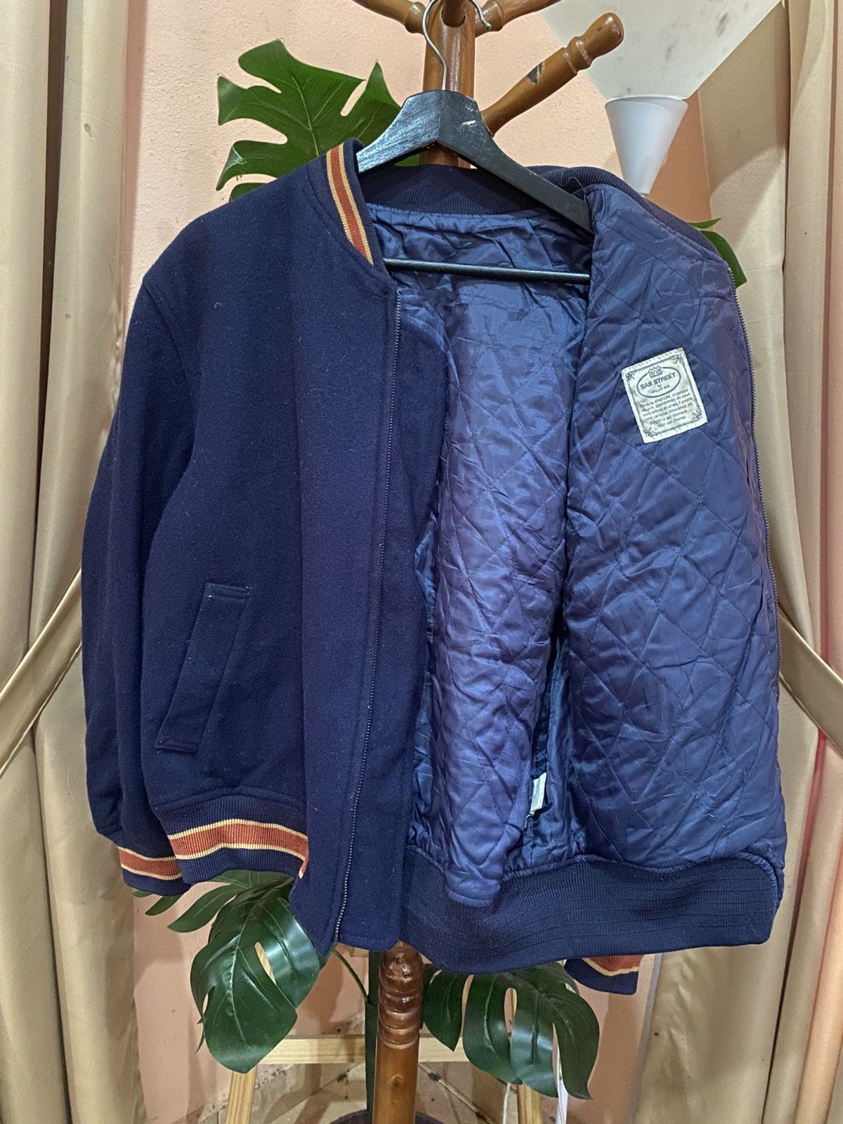 Japanese Brand Vintage SAB STREET Navy Bomber Jacket Japan Streetwear Style Size US M / EU 48-50 / 2 - 10 Thumbnail