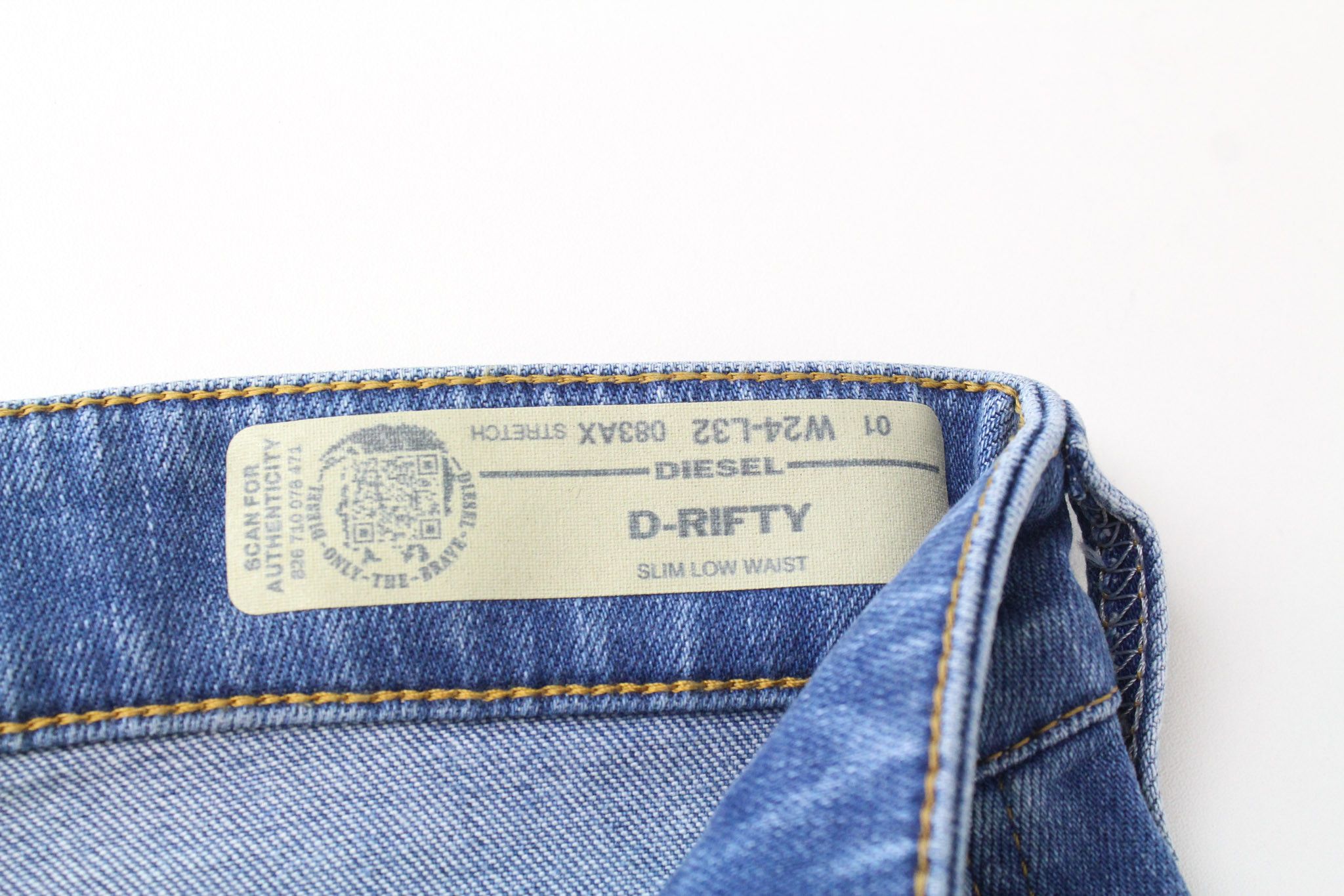 Diesel D-RIFTY 083AX W24/L32 Blue Ripped Girls Jeans 71486 Size 24" / US 00 / IT 34 - 5 Thumbnail