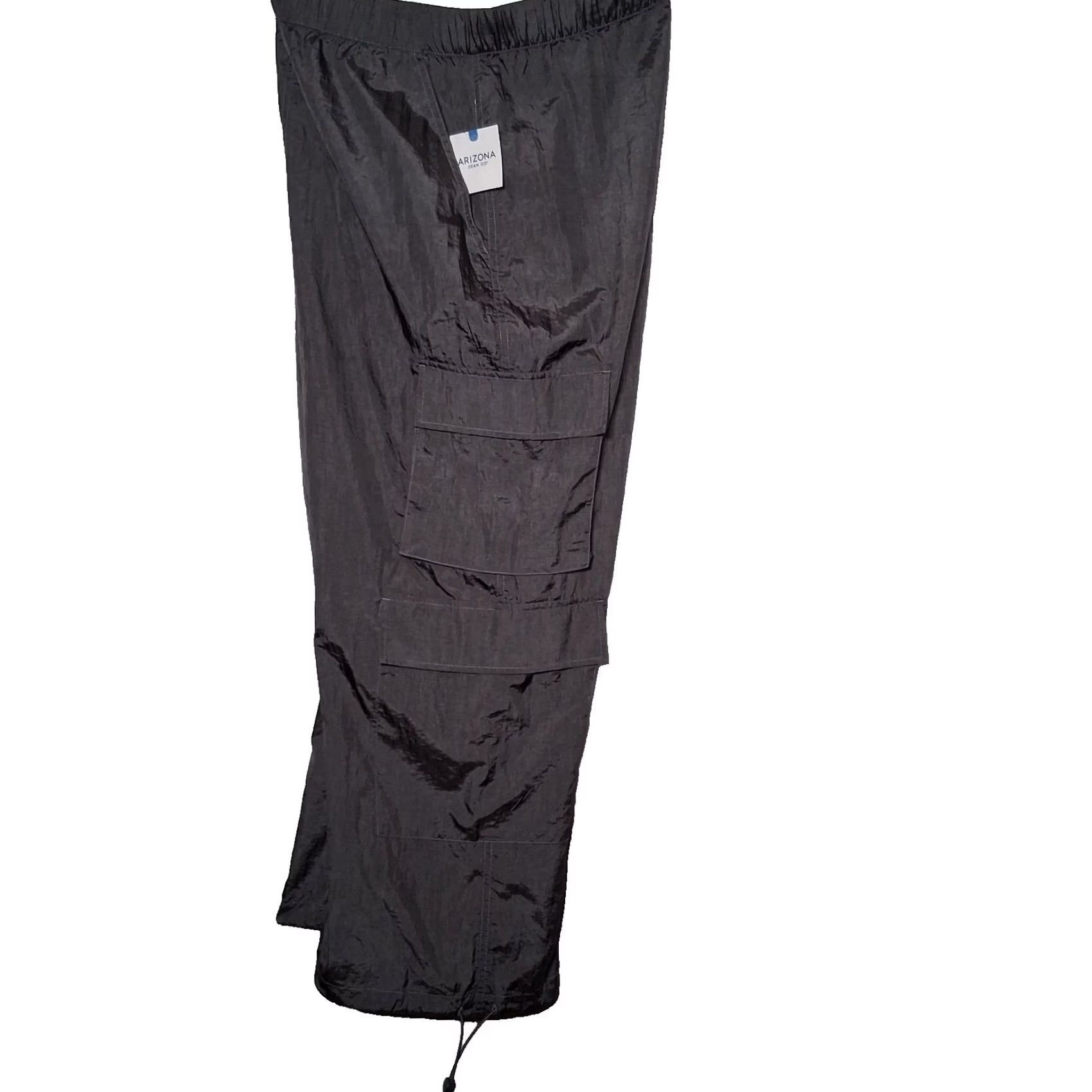 Vintage VINTAGE Arizona Jeans Parachute Pants Women XL Gray Nylon Baggy Wide-Leg Size 40" / US 18 - 6 Thumbnail
