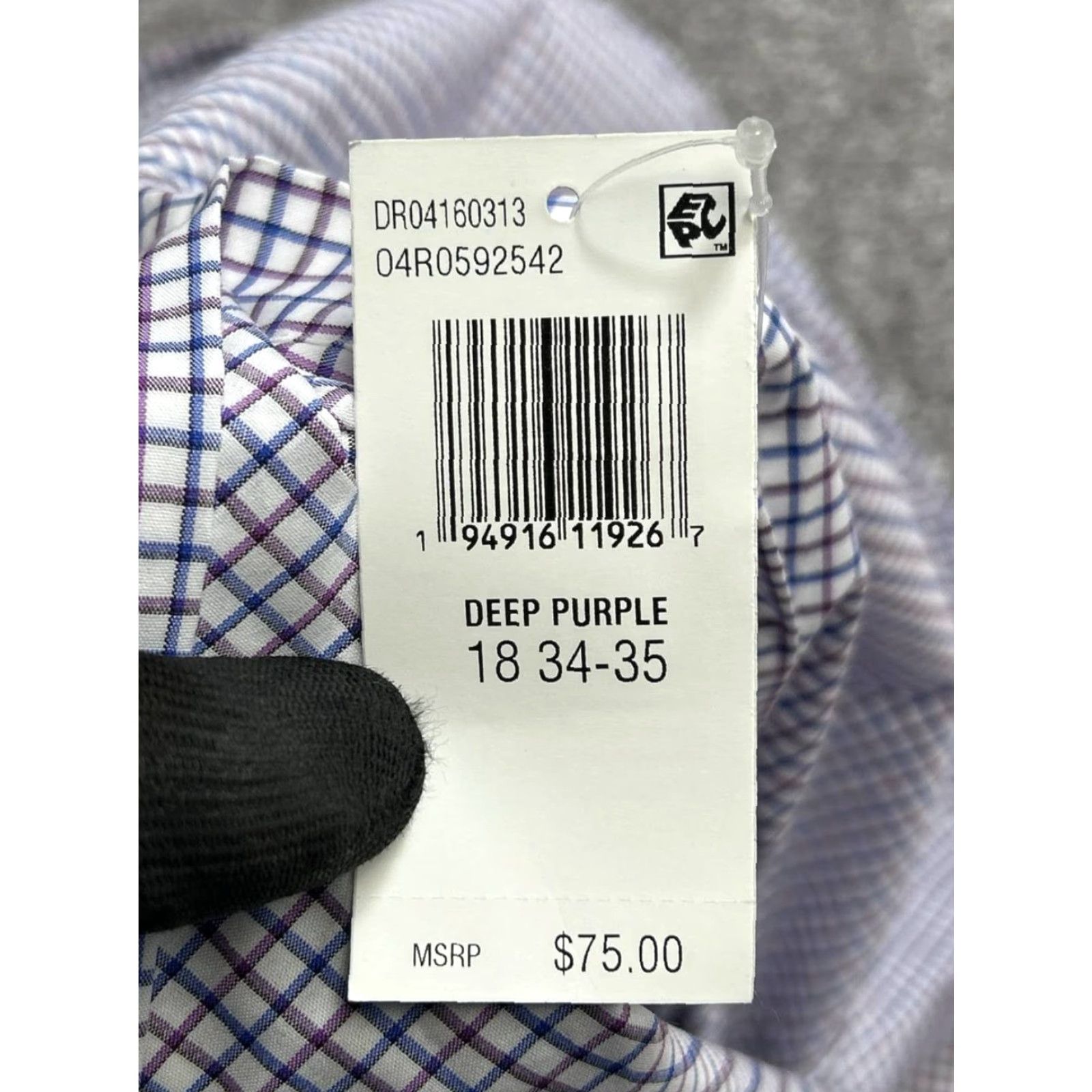 Ralph Lauren Lauren Ralph Lauren Dress Shirt Men 18 Purple Plaid Regular Fit Wrinkle Free New Size 48R - 6 Thumbnail