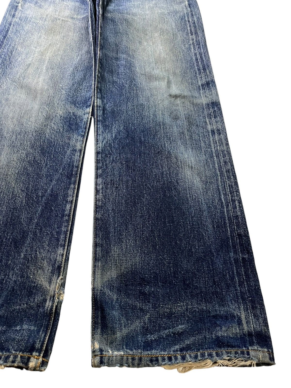 Levi's Vintage 80s Levis 501 Selvedge Big E Loose Jeans Button 555 Size US 28 / EU 44 - 9 Thumbnail