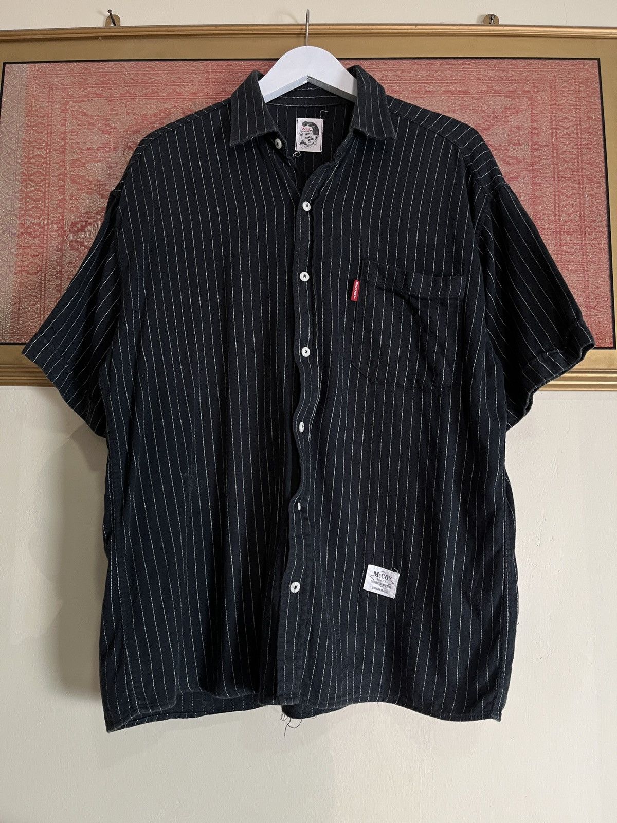 The Real McCoy Union Made Striped Shirt Black