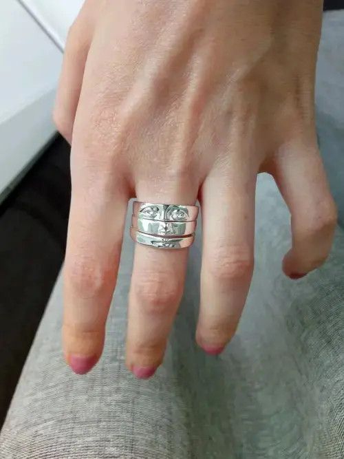Jewelry Vintage Face Three Stack Finger Ring Set Size ONE SIZE - 3 Thumbnail