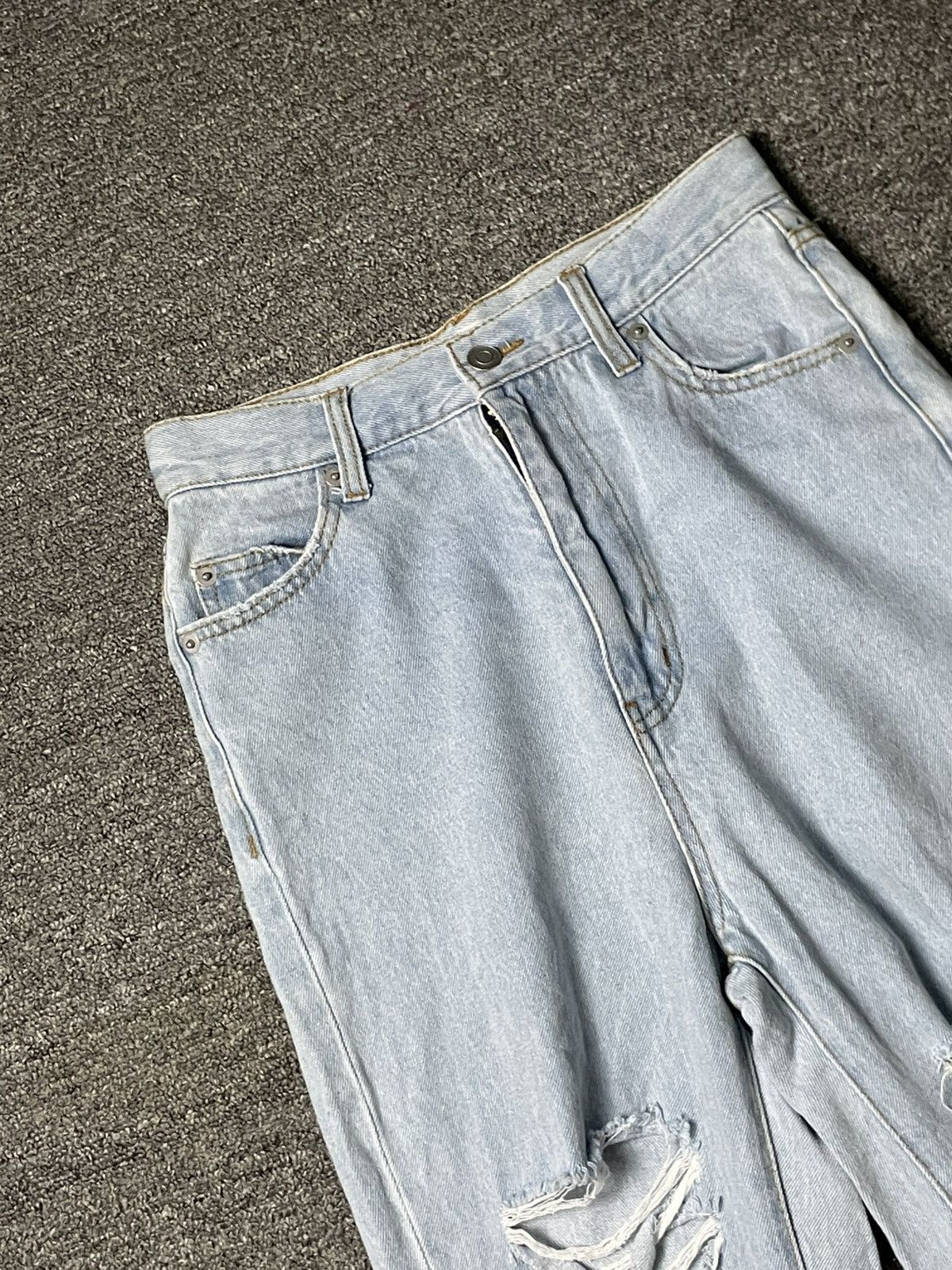 Japanese Brand WEGO Brand Destroyed Denim Jeans (62) Size US 26 / EU 42 - 6 Thumbnail