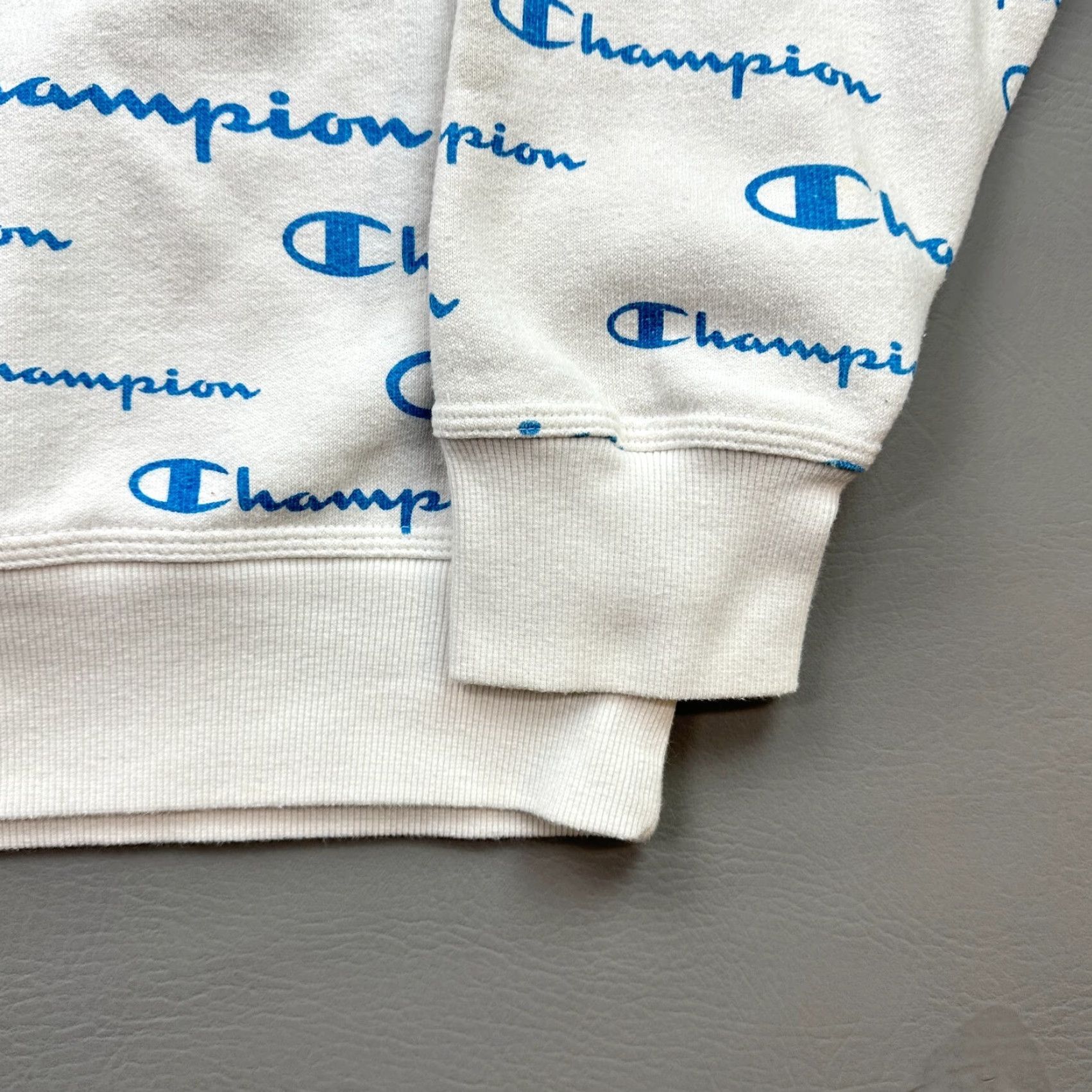 Champion Champion Sweatshirt Mens Large Powerblend Fleece All Over Logo Print Pullover Size US L / EU 52-54 / 3 - 3 Thumbnail