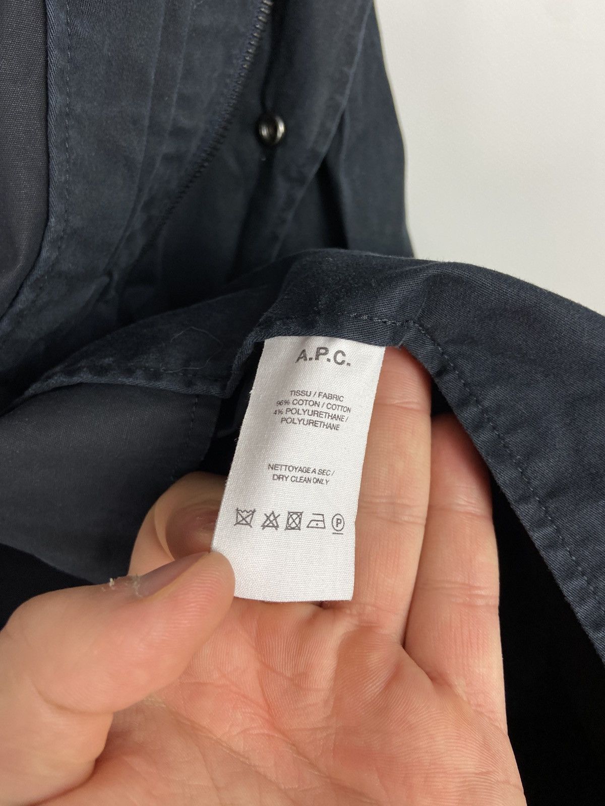 A.P.C. × Designer A.P.C. Navy Dark/Blue Faded Hooded Cliff Parka Mens Jacket Size US XXL / EU 58 / 5 - 16 Thumbnail