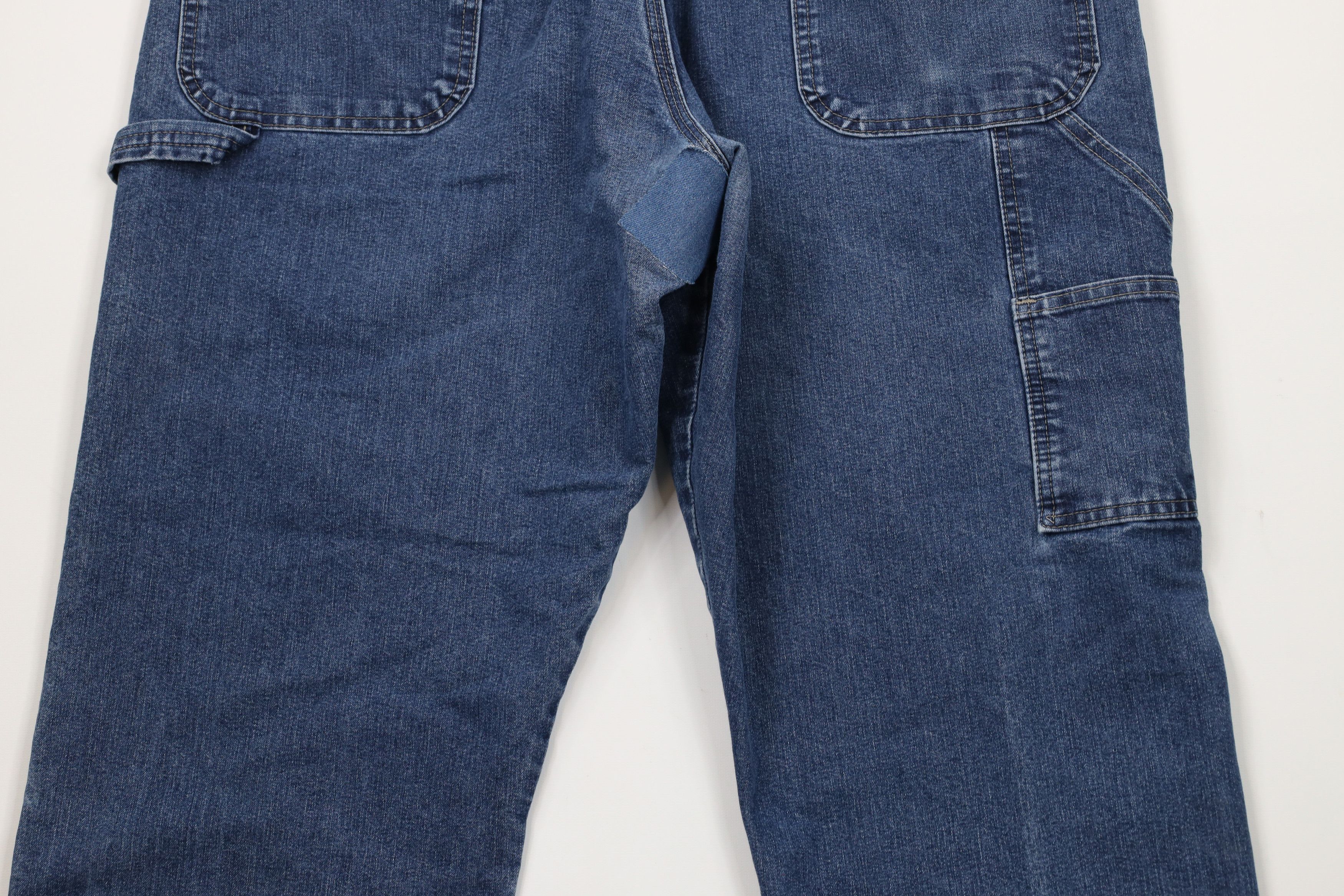 Vintage × Wrangler Vintage Y2K Wrangler Wide Leg Dungaree Denim Jeans Blue Size US 38 / EU 54 - 12 Thumbnail