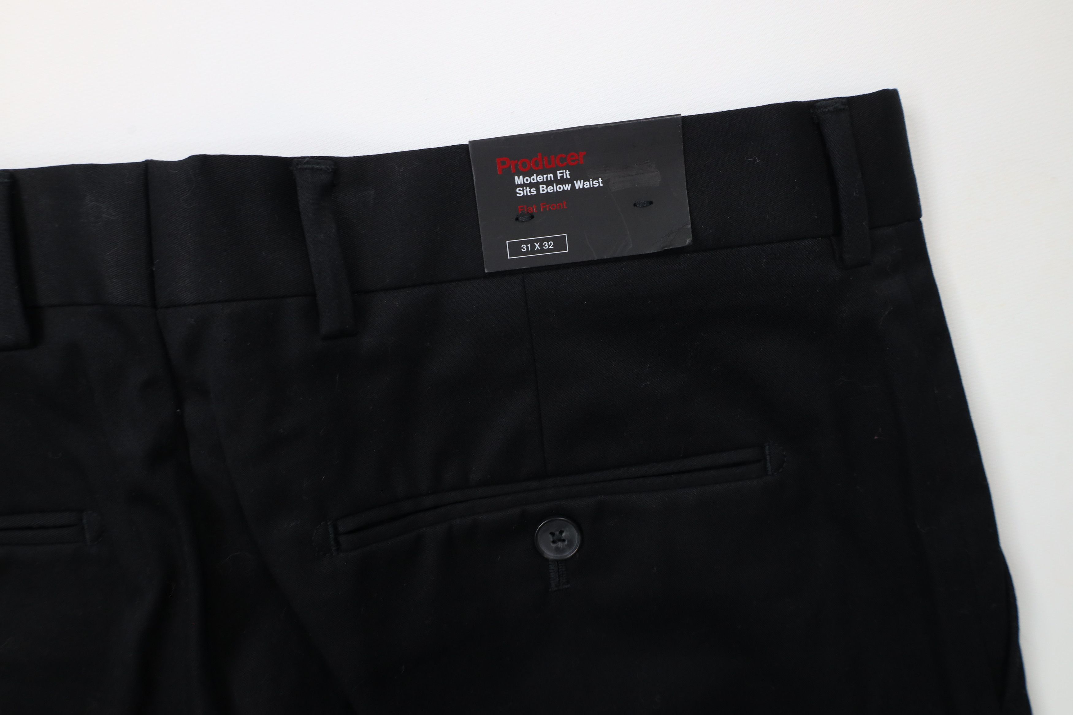 Express × Vintage New Express Modern Fit Flat Front Chino Pants Trousers Black Size US 31 - 11 Thumbnail