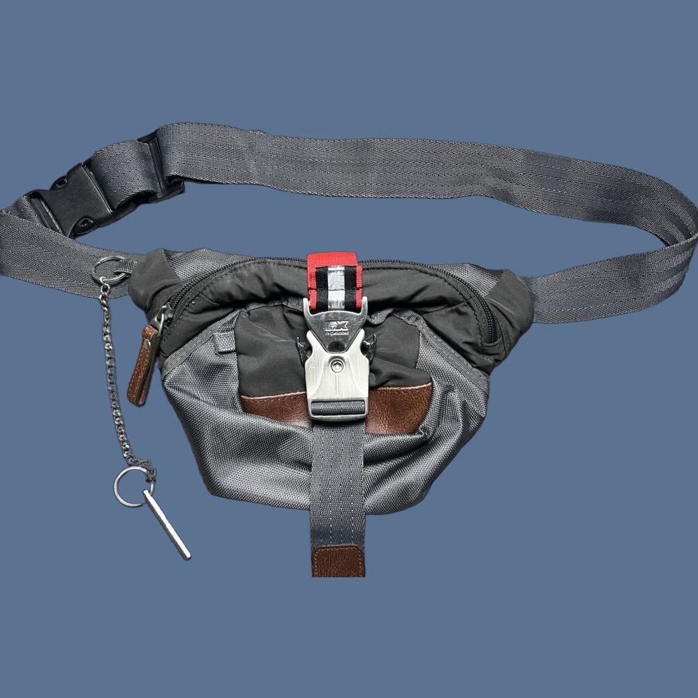 Vintage FX Originals Waist Pack Crossbody Fanny Bag Belt Bag Women Gray Nylon 10” wide 6.5” tall Size ONE SIZE - 1 Thumbnail