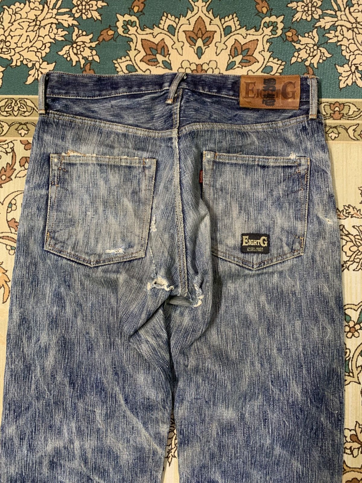 EIGHT-G VINTAGE 18oz EIGHT G UNION MADE SELVEDGE DISTRESSED DENIM Size US 32 / EU 48 - 12 Thumbnail