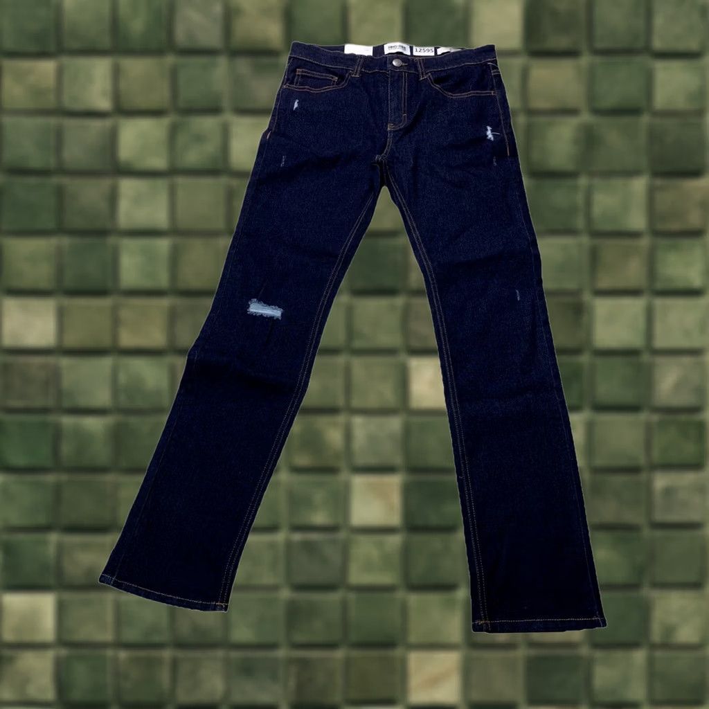 Ring Of Fire VINTAGE Reign Of Fire Ring Of Fire Sustainable Denim Dark Wash Skinny Distressed Jeans Juniors 18 NWT- Blue Size 40" / US 18 - 1 Thumbnail