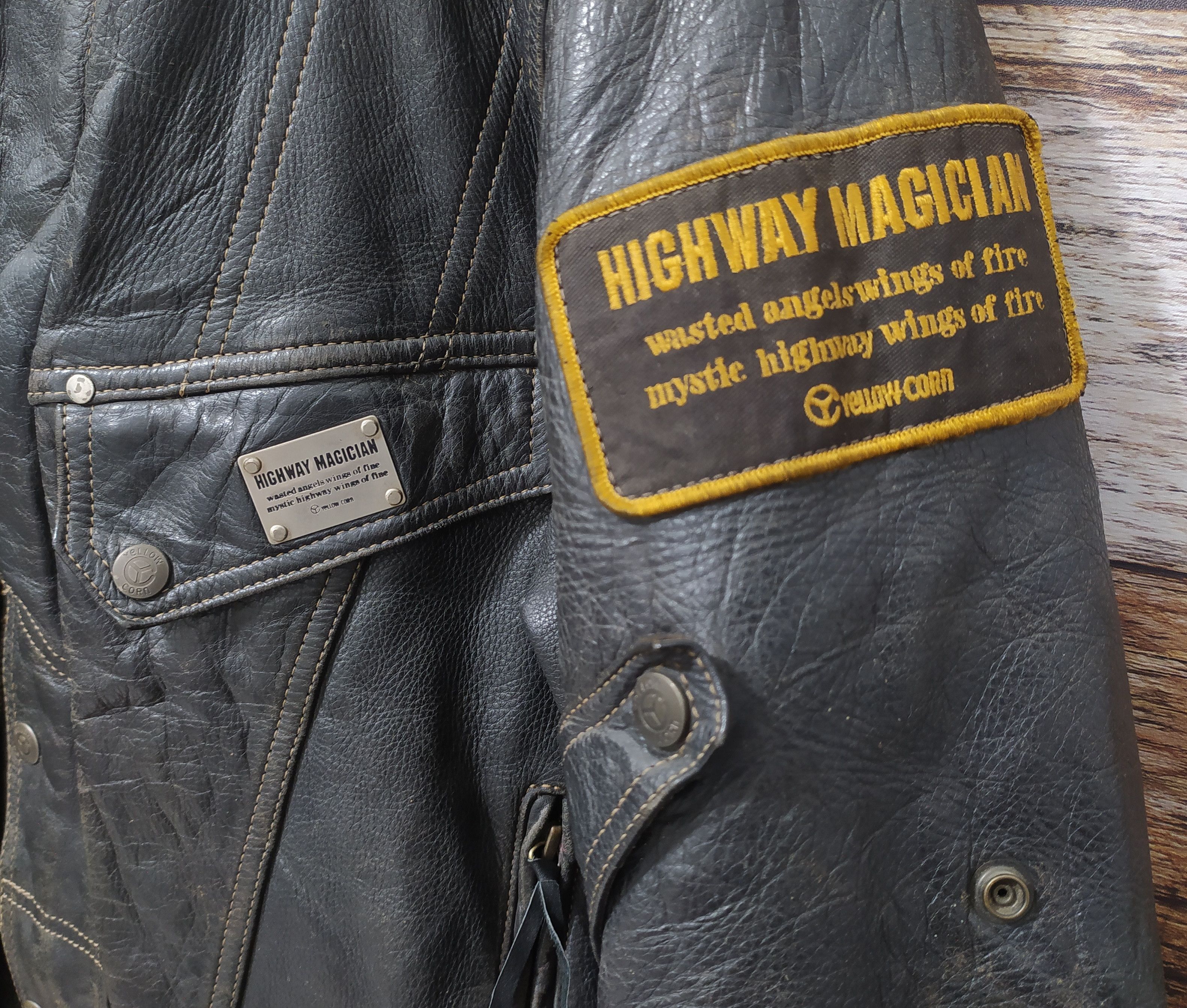Vintage × YELLOW CORN Vintage Yellow Corn Leather Jacket Size US M / EU 48-50 / 2 - 7 Thumbnail