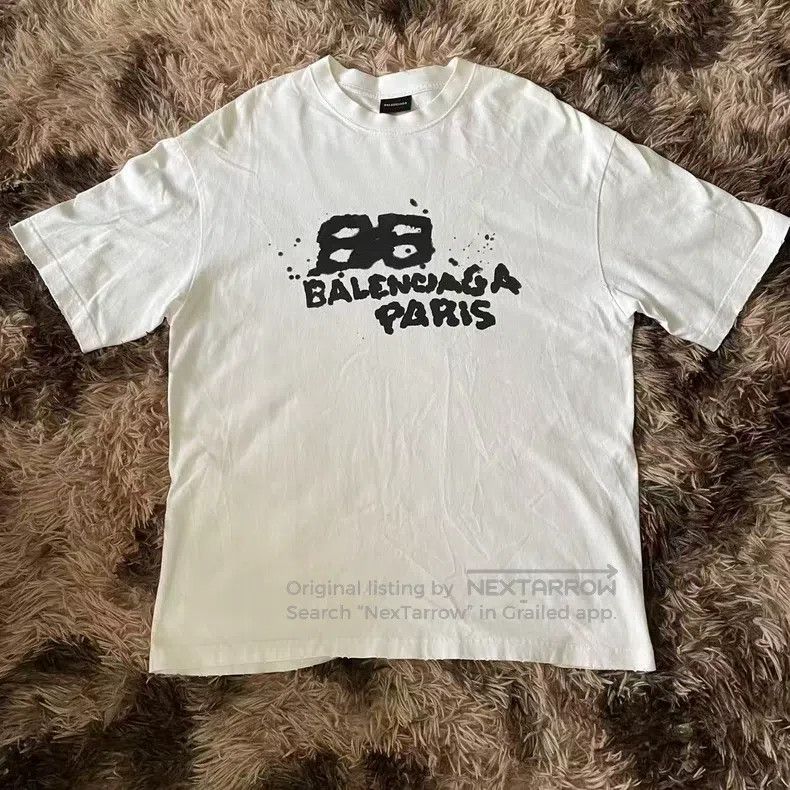 Balenciaga Balenciaga Graffiti Splatter Short Sleeve Size US M / EU 48-50 / 2 - 1 Thumbnail