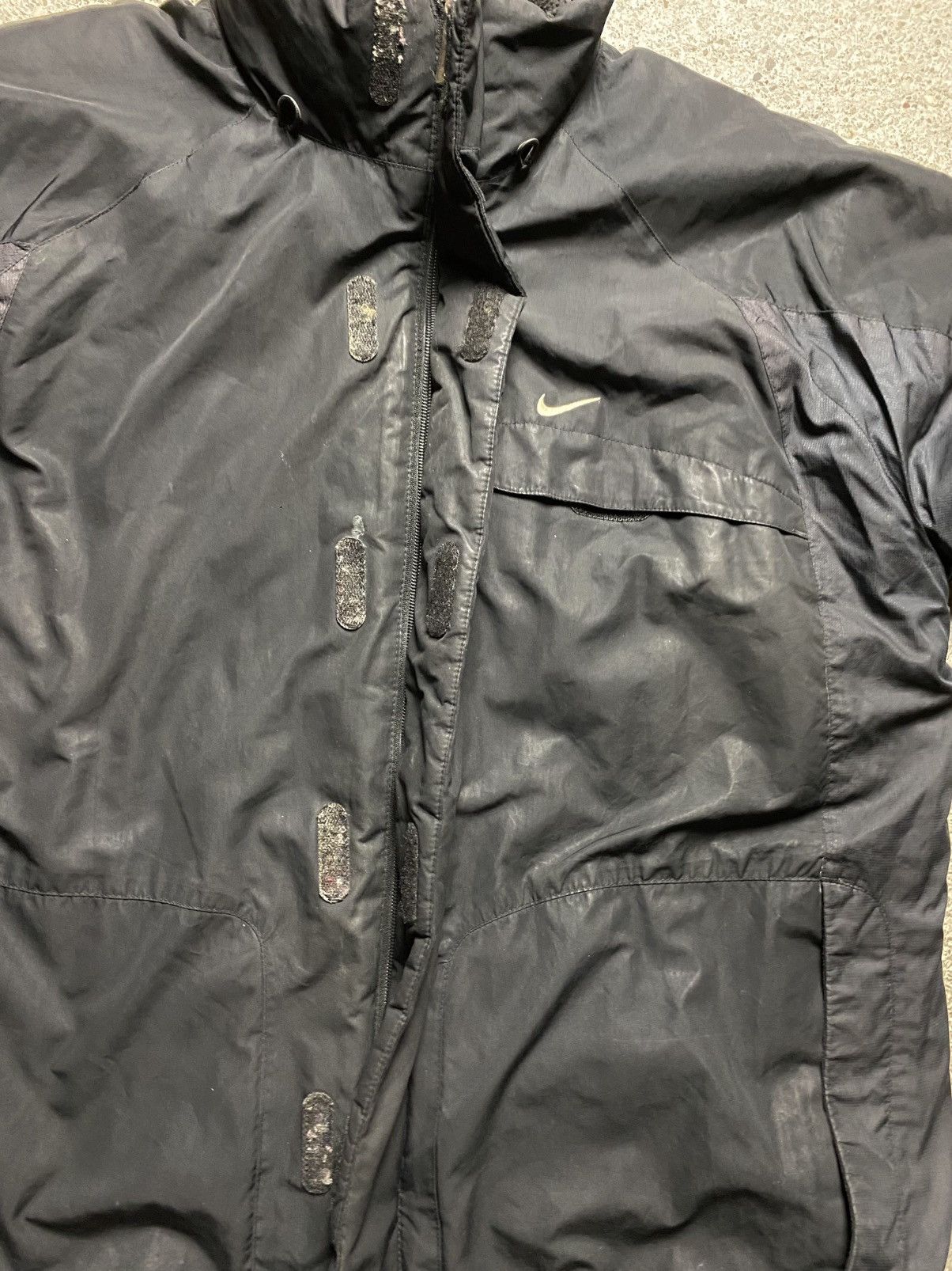 Nike vintage puffer jacket retro black baggy oversized