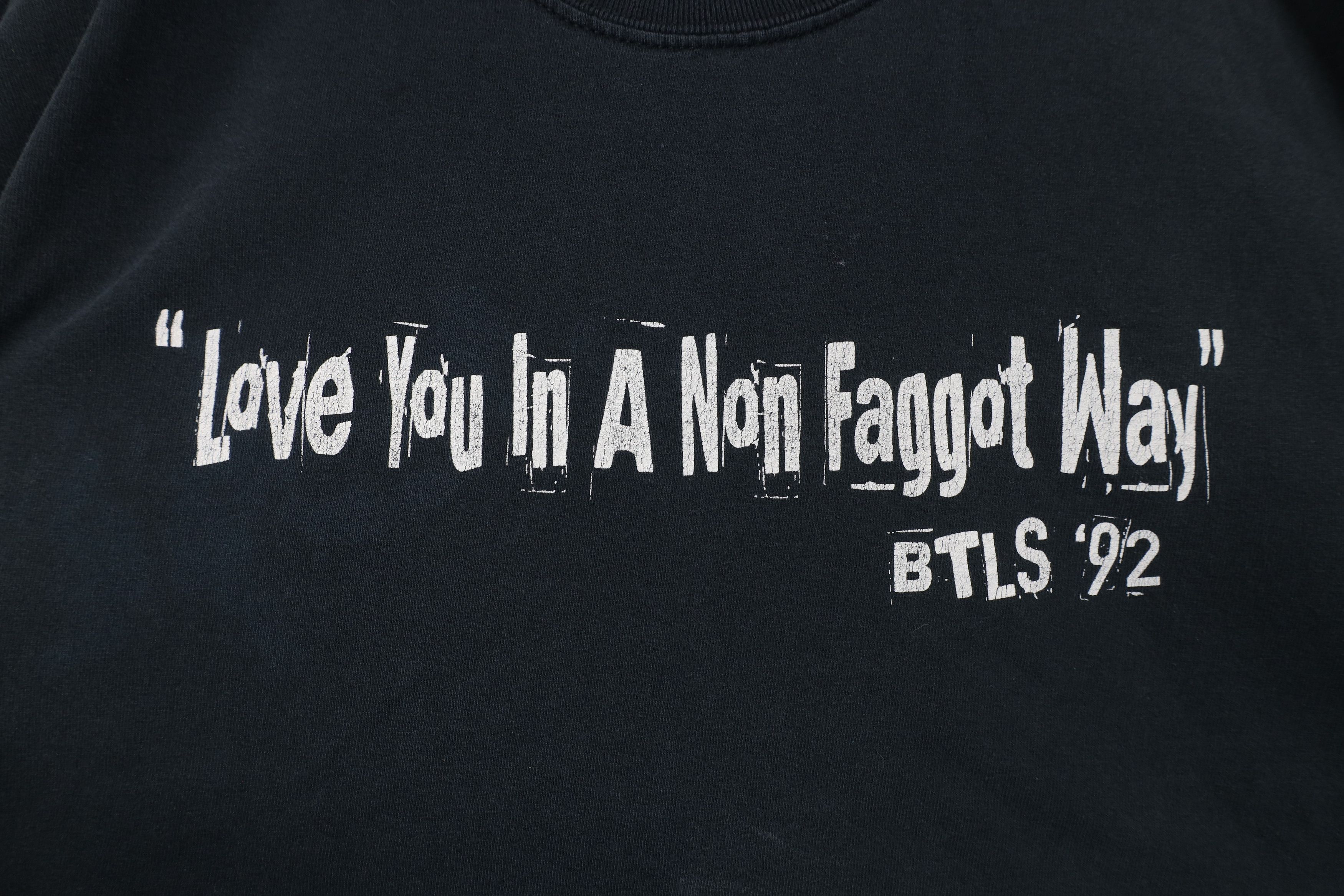 Vintage Vintage 90s Sponge Love You In a Non Fa**ot Way T-Shirt Size US XL / EU 56 / 4 - 4 Thumbnail