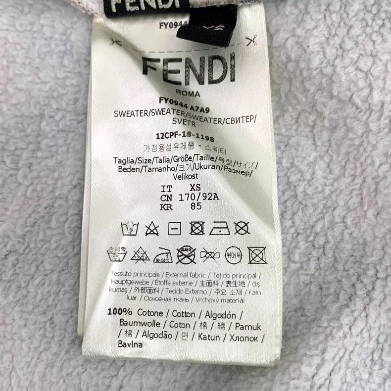 Fendi FENDI Brown logo letter full-print cotton crewneck long-sl Size US XS / EU 42 / 0 - 7 Thumbnail