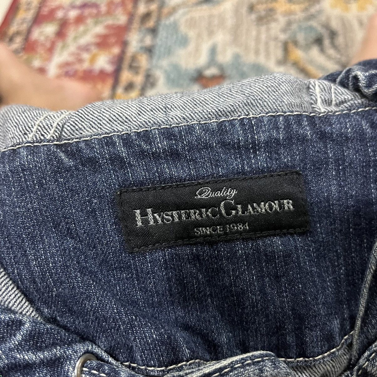Hysteric Glamour × Japanese Brand All-in-one denim jumpsuit short hoodie Size 26" / US 2 / IT 38 - 12 Thumbnail