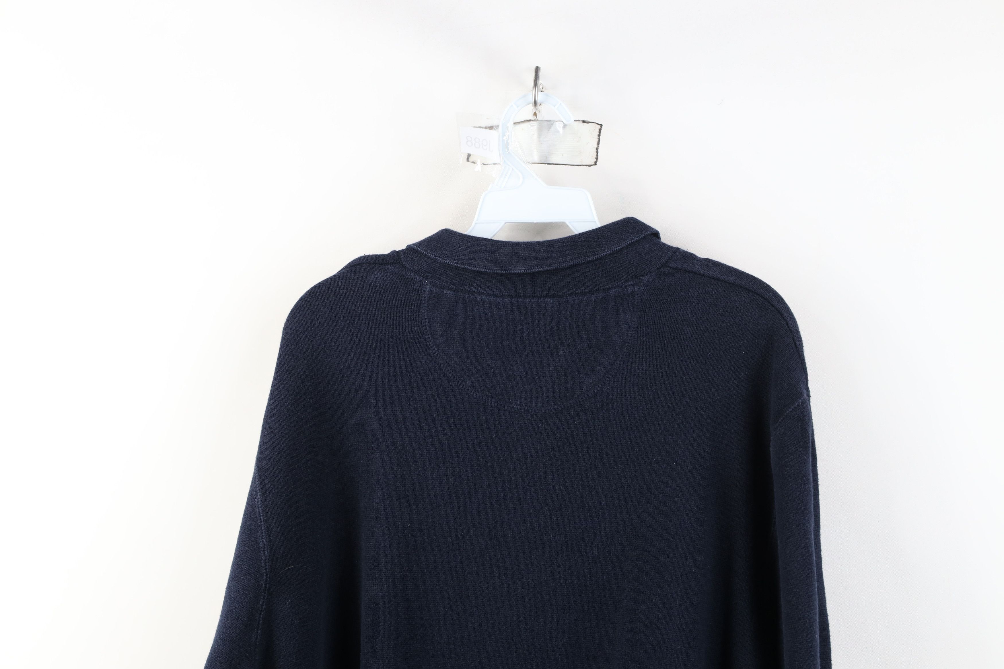 Eddie Bauer Vintage 90s Eddie Bauer Heavyweight Thermal Knit Rugby Blue Size US XL / EU 56 / 4 - 11 Thumbnail