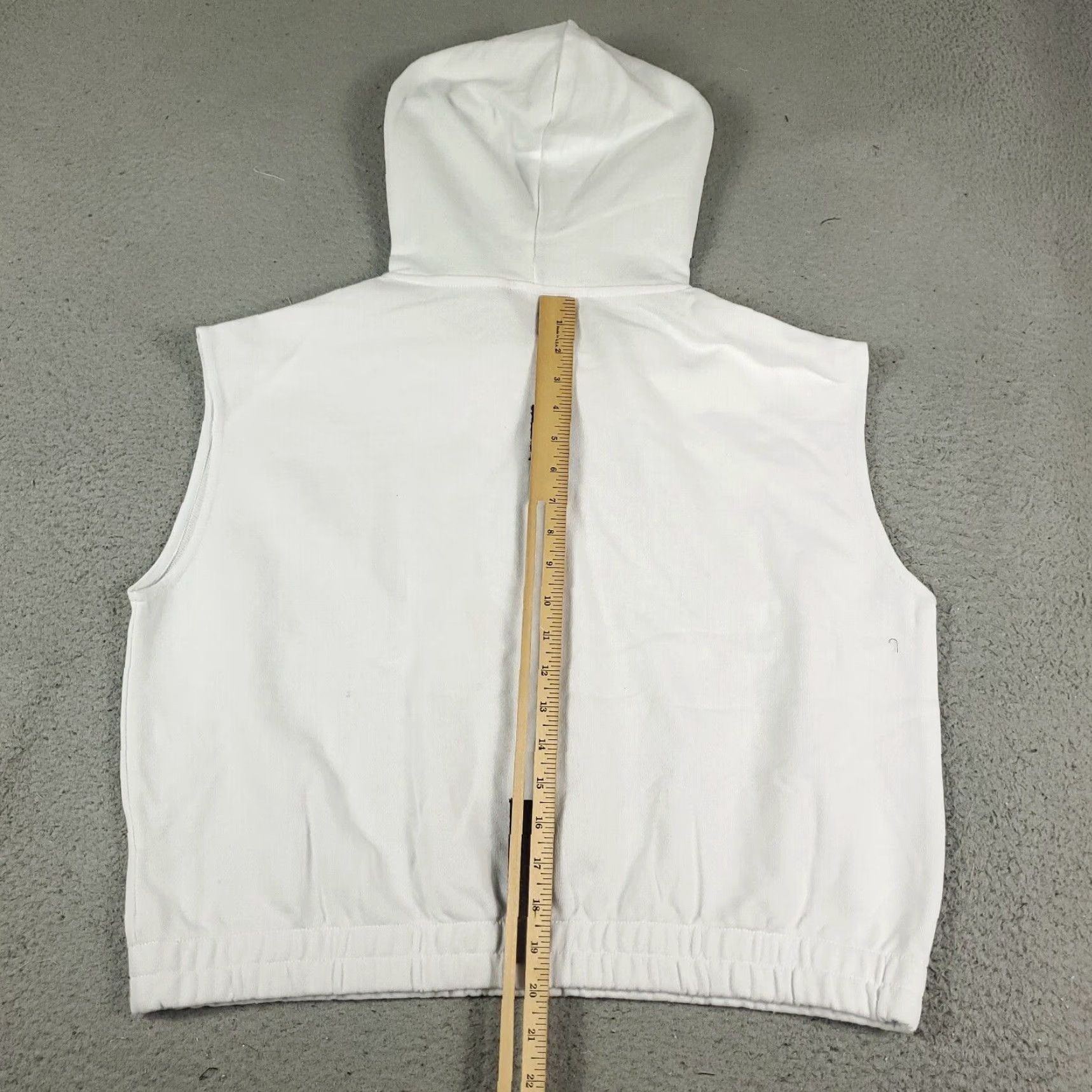 Zara Zara Hoodie Womens Medium White Green Detroit Sleeveless Sweater Sweatshirt Mock Neck Pullover Activewear Casual Workwear Size M / US 6-8 / IT 42-44 - 3 Thumbnail