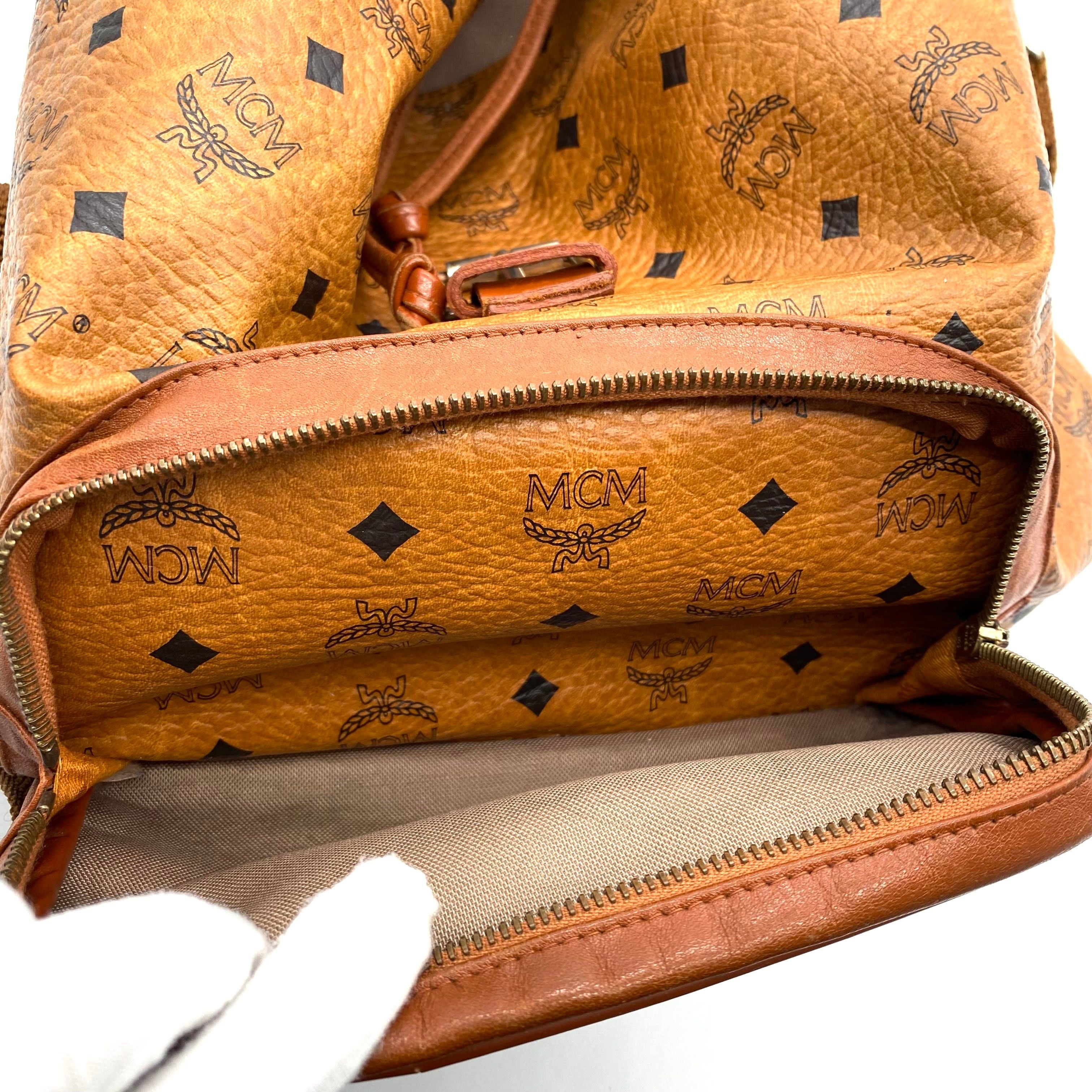 MCM Vintage MCM Visetos Backpack Cognac Size ONE SIZE - 6 Thumbnail