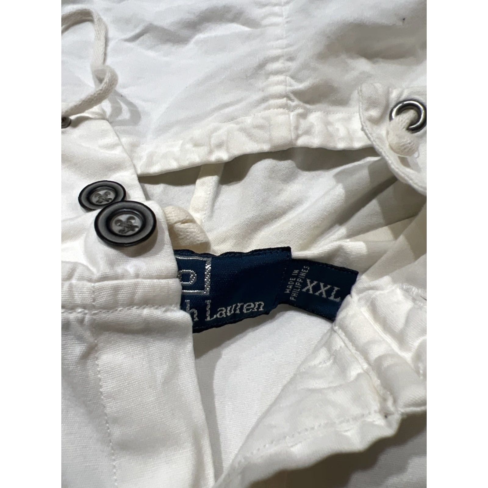 Polo Ralph Lauren POLO RALPH LAUREN Vintage Hoodie Shirt Naval Supply 2XL White Men’s Size US XXL / EU 58 / 5 - 7 Thumbnail