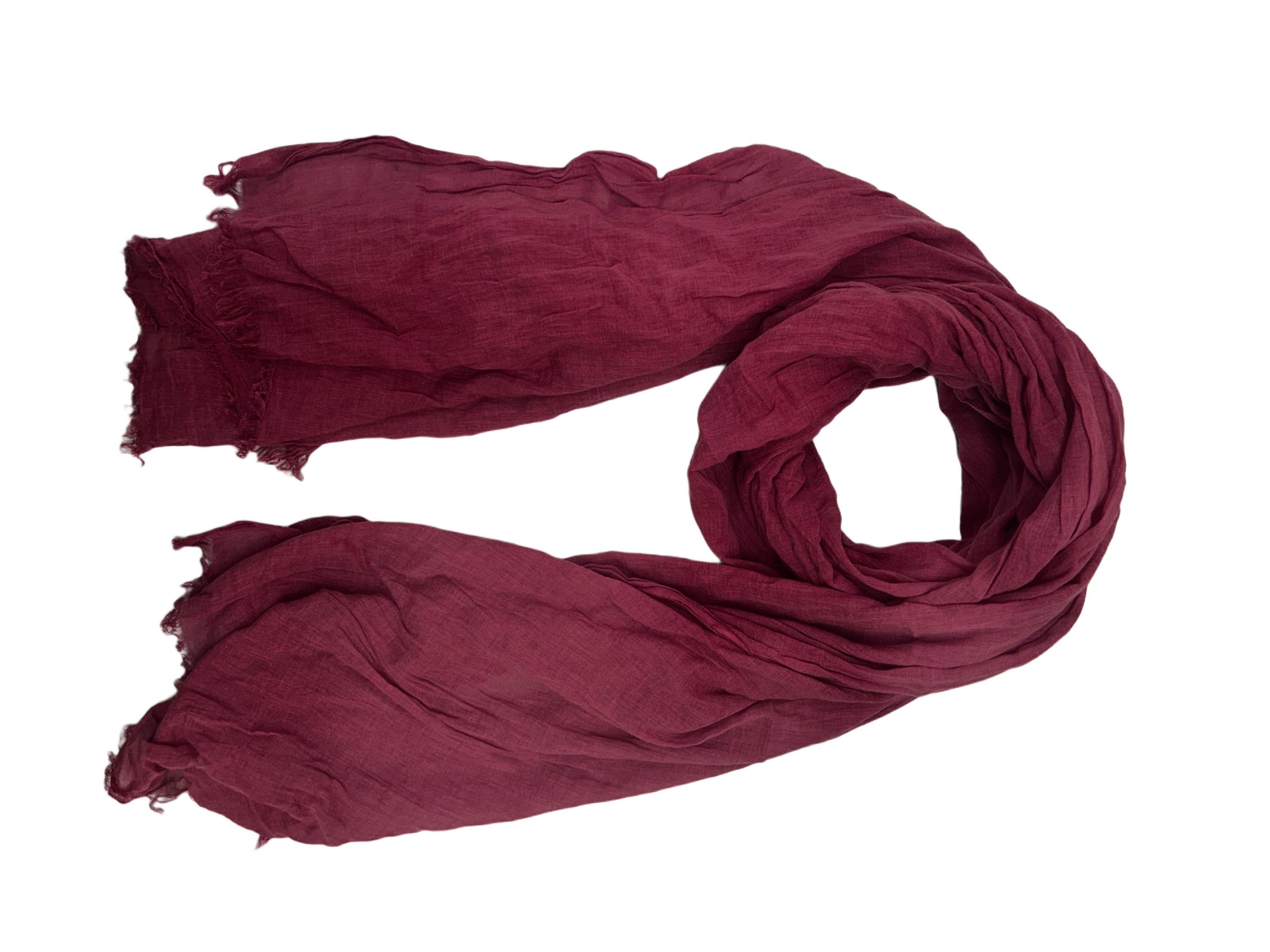 CLOSED Closed Dark Red Overdye Check Scarf Size ONE SIZE - 2 Thumbnail