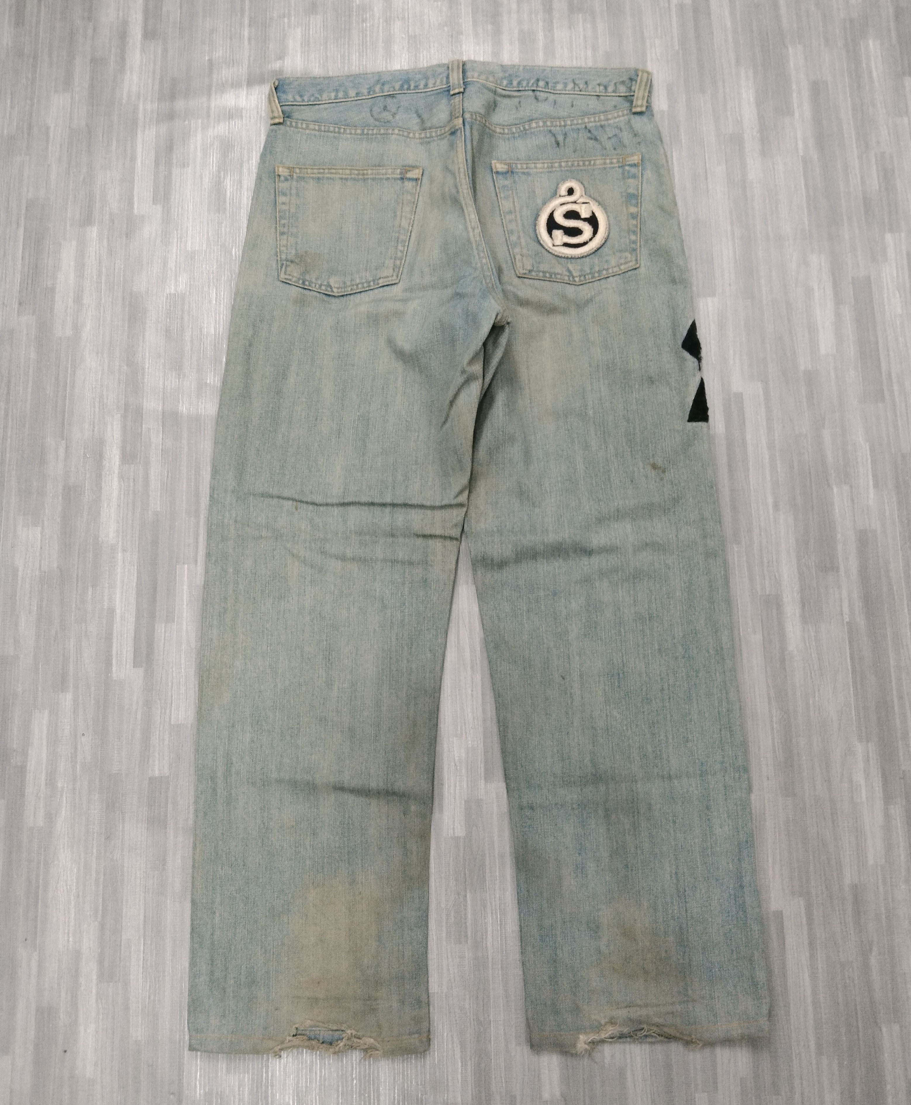 Japanese Brand SiCK SPELLOUT SCENARIO DENIM PANTS Size US 32 / EU 48 - 3 Thumbnail