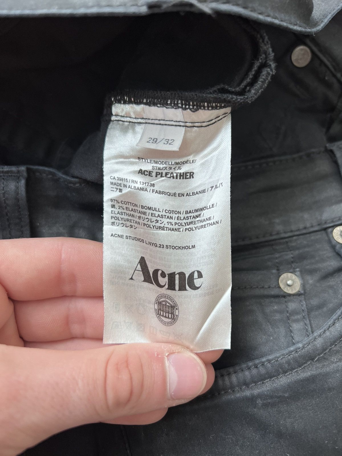 Acne Studios Acne Studios Ace Pleather Jeans Size US 29 - 6 Thumbnail