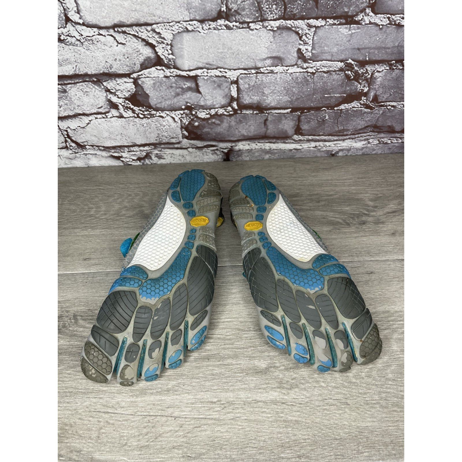 Vibram VIBRAM FiveFingers Gray Blue Textile Barefoot Running Shoes Size US 7.5 / IT 37.5 - 18 Thumbnail