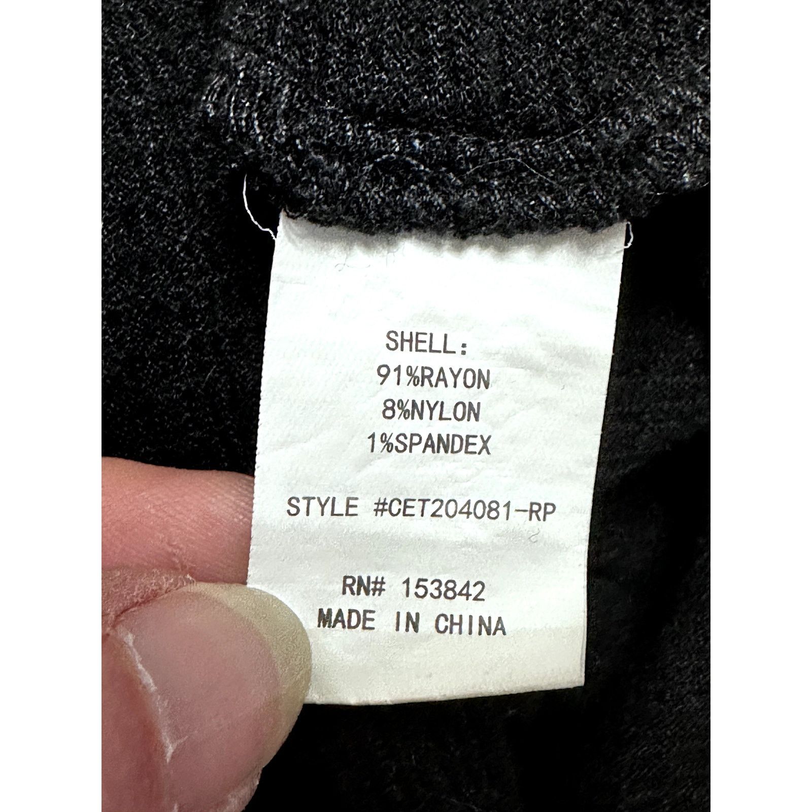 Other Melloday Blouse Smock Long Sleeves Stretchy Black Women's 1X Size XL / US 12-14 / IT 48-50 - 7 Thumbnail