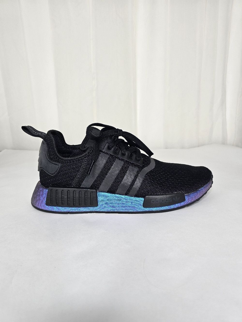 Adidas Adidas NMD R1 Sneakers Black Metallic Blue Boost Size US 8 / EU 41 - 1 Thumbnail