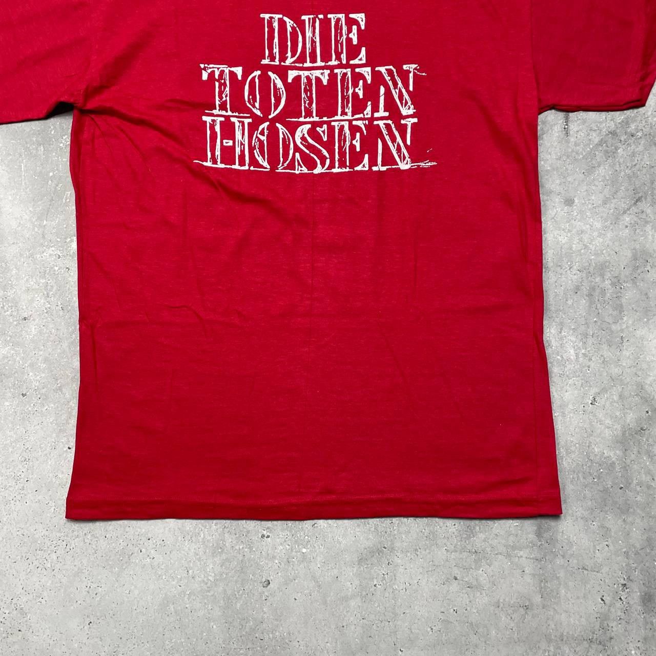 Band Tees × Vintage Vintage 90s Die Toten Hosen Spell Out Logo T Shirt Red Size US L / EU 52-54 / 3 - 16 Thumbnail