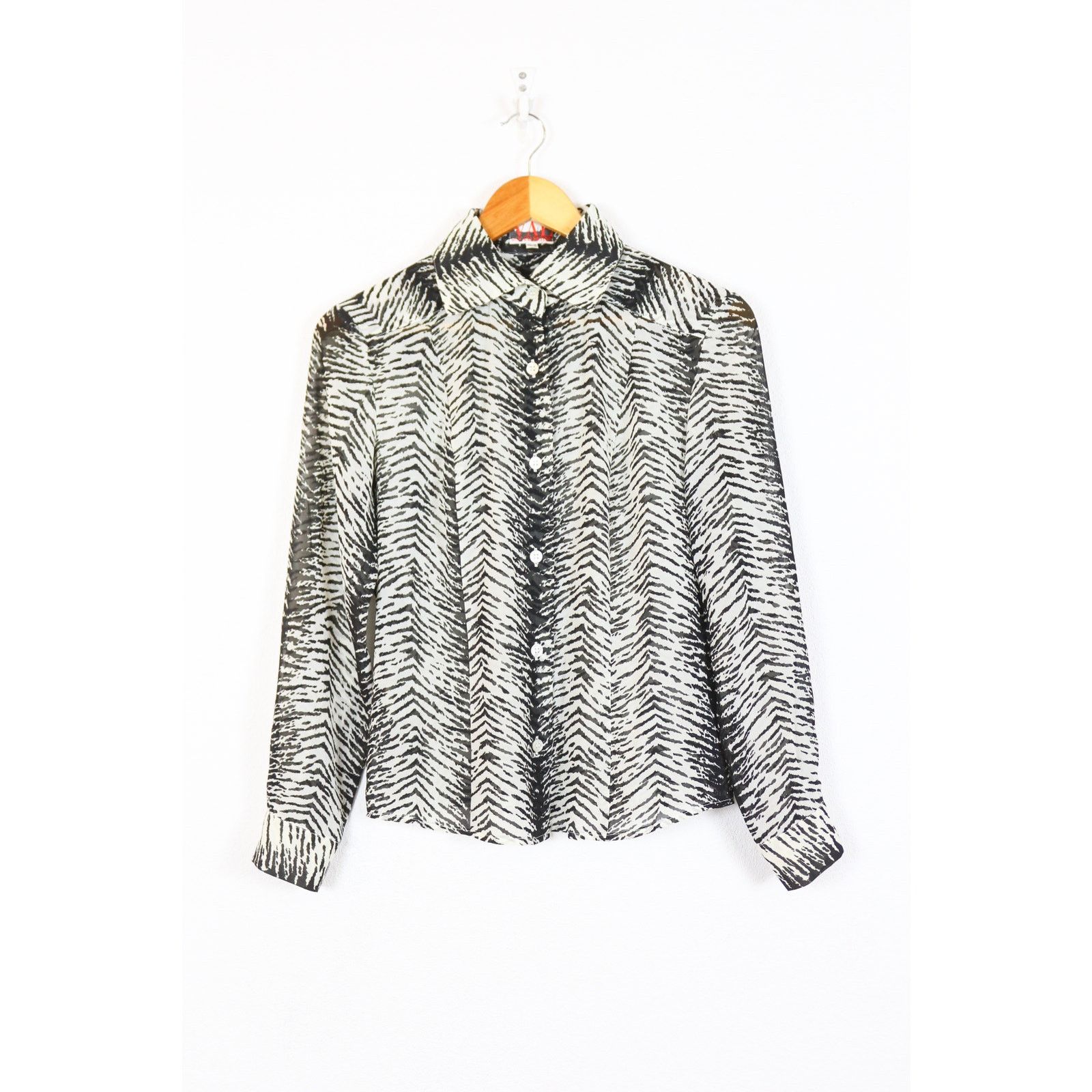 Valentino VAL by Valentino Zebra Printed Shirt Blouse IT 38 Size XS / US 0-2 / IT 36-38 - 1 Thumbnail