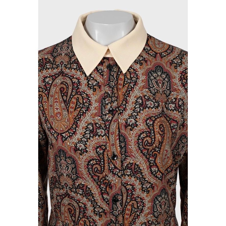 Celine Celine Fitted Paisley Print Dress Sz.42/XL Size XS / US 0-2 / IT 36-38 - 4 Thumbnail