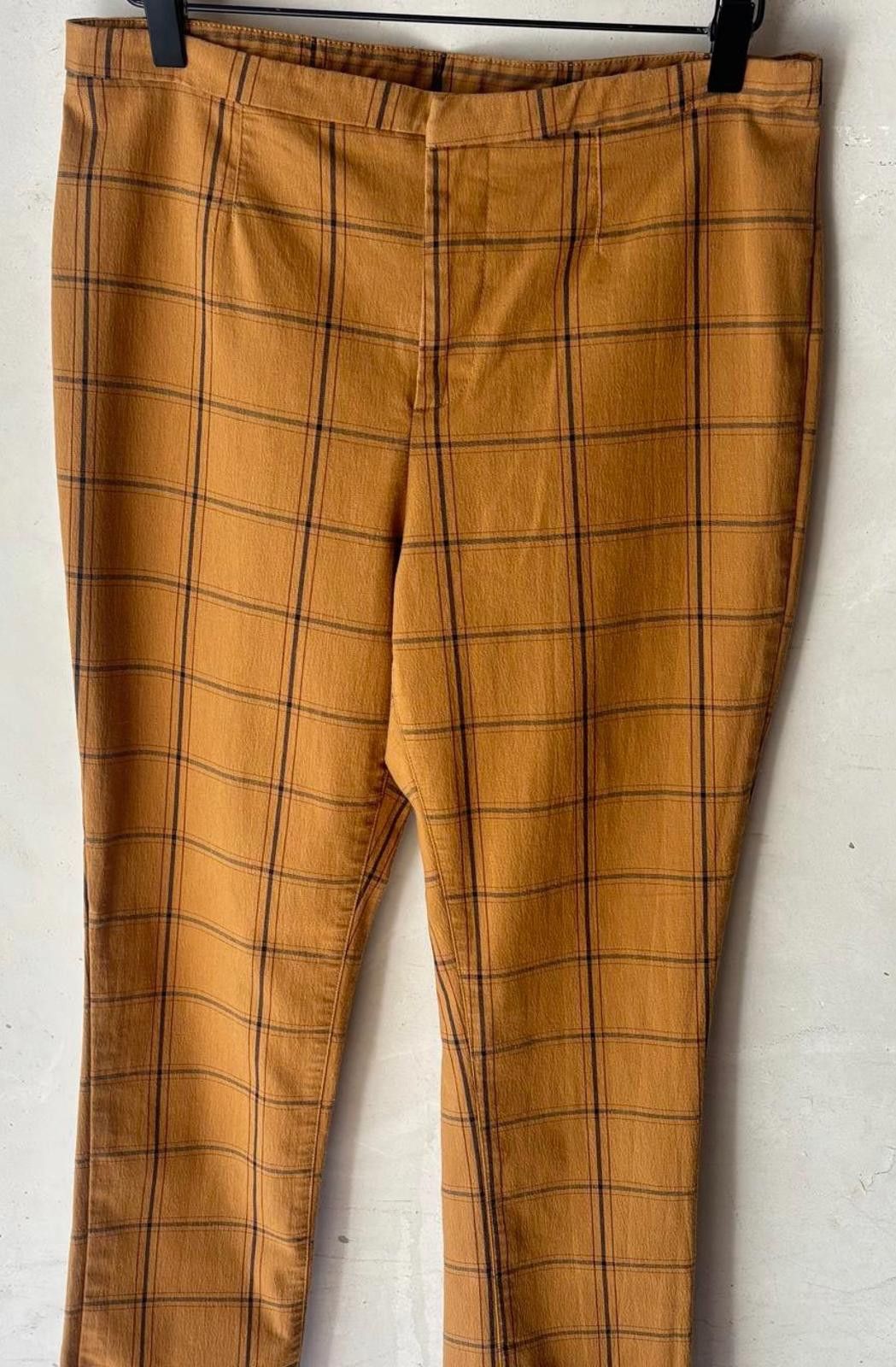 Free People Free People Pants in Mustard Plaid Size 28" / US 6 / IT 42 - 2 Thumbnail
