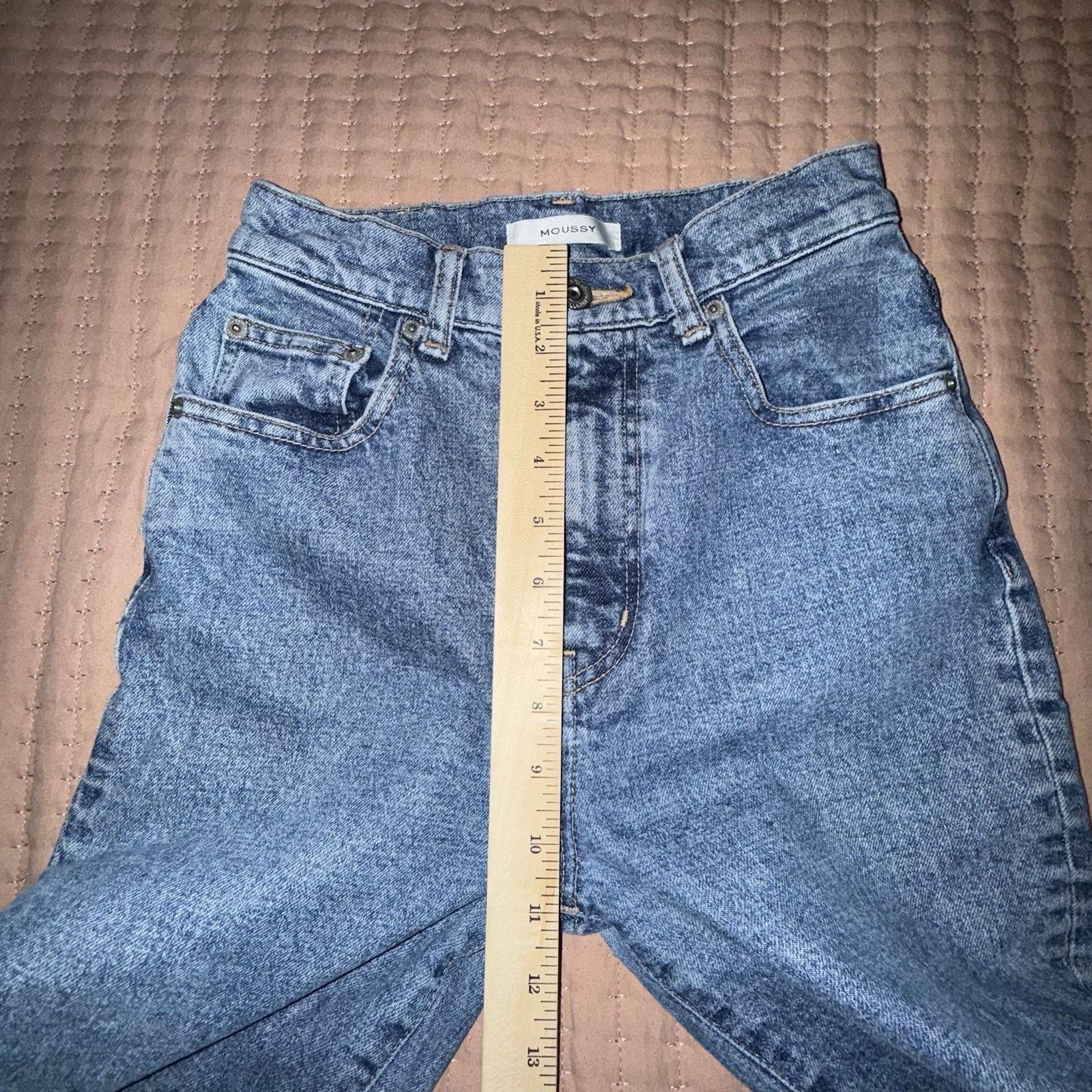 MOUSSY Moussy MVS SW Flare Jean Medium Blue Wash Japan Made Sz 25 Size 25" / US 0 / IT 36 - 8 Thumbnail