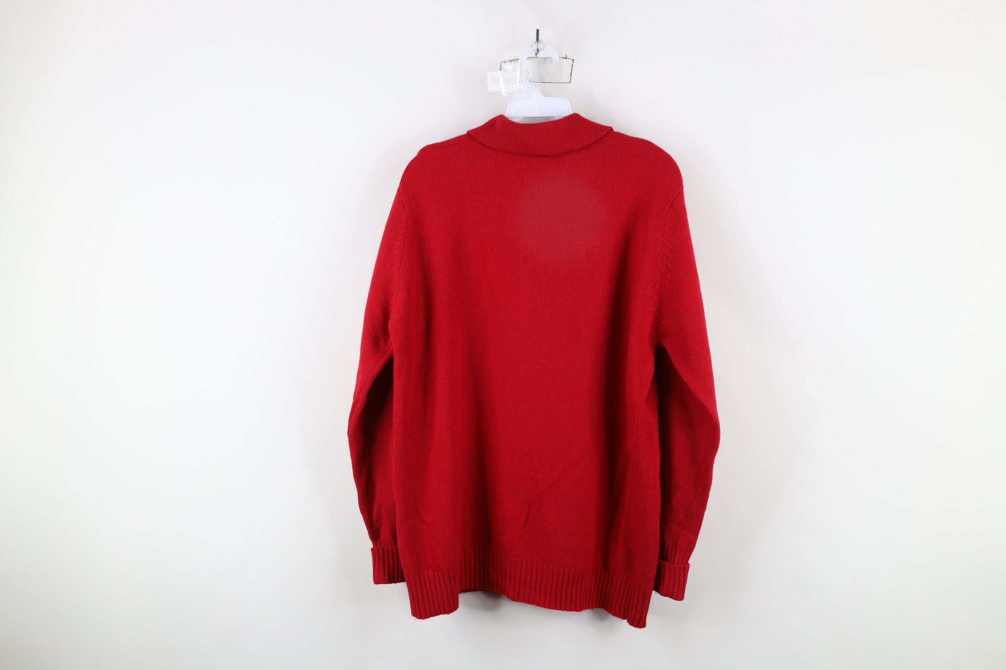 Vintage Vintage 90s Streetwear Lambswool Knit Collared Sweater Size L / US 10 / IT 46 - 10 Thumbnail