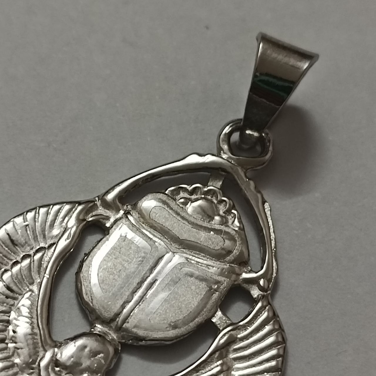 Sterling Silver Sterling silver 925 pendant with Egyptian scarab beetle Size ONE SIZE - 8 Thumbnail