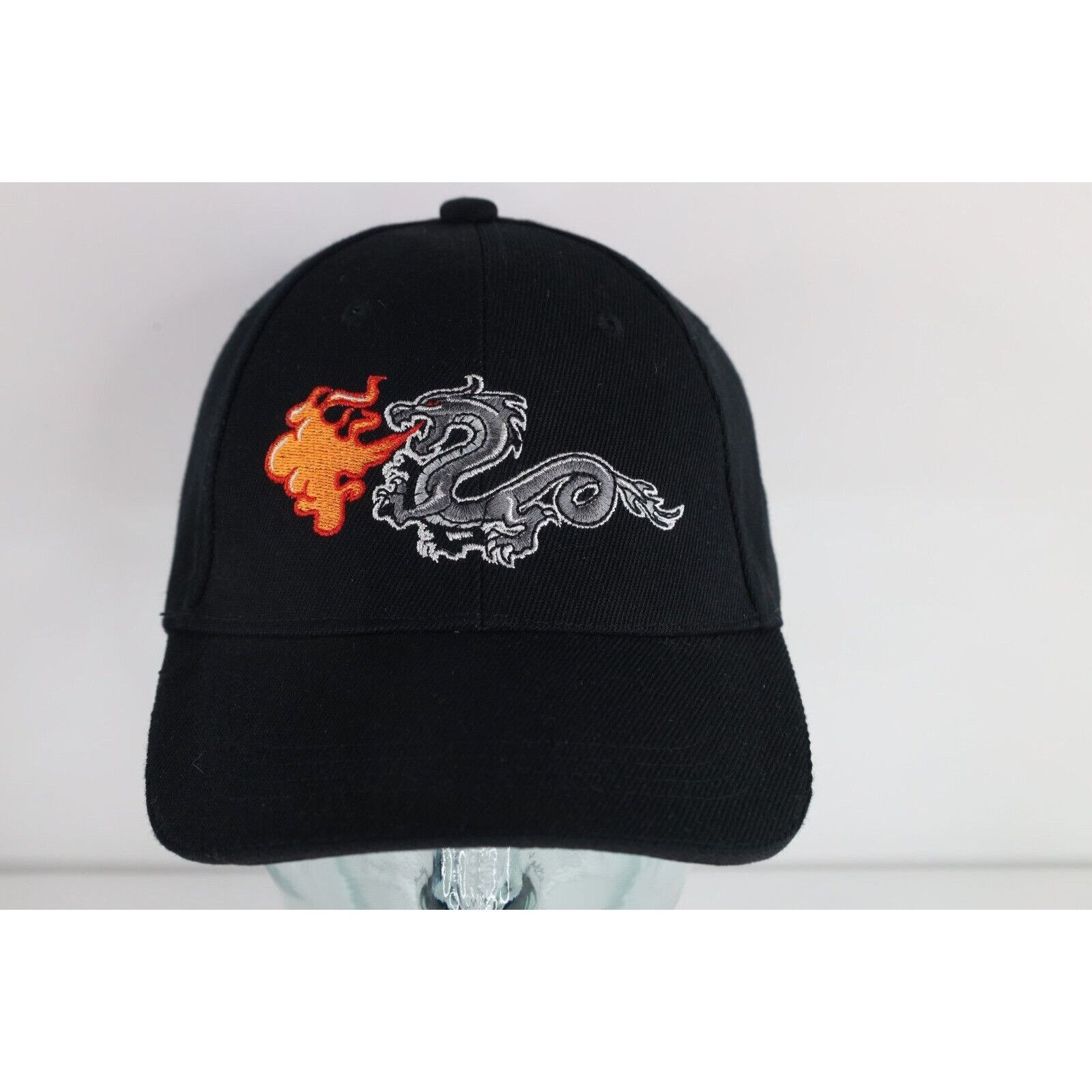Vintage Vintage 90s Streetwear Faded Chinese Dragon Fire Flames Hat Size ONE SIZE - 1 Thumbnail