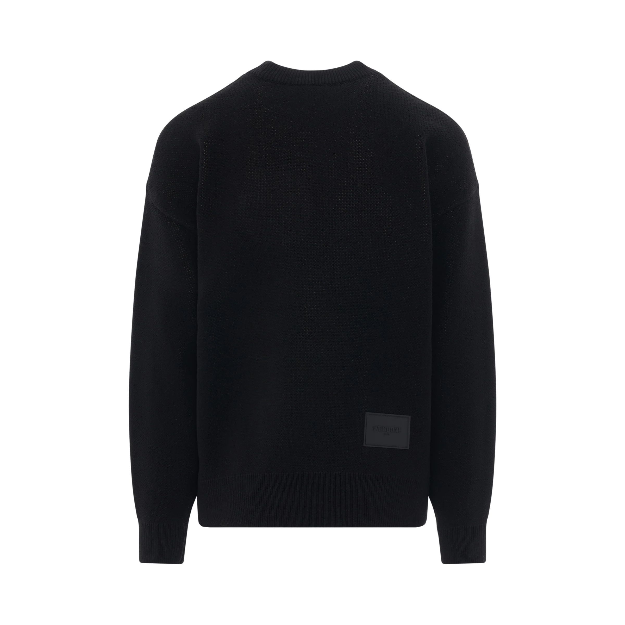 WE11DONE o1mris0824 Knit Pullover in Black Size US M / EU 48-50 / 2 - 4 Thumbnail