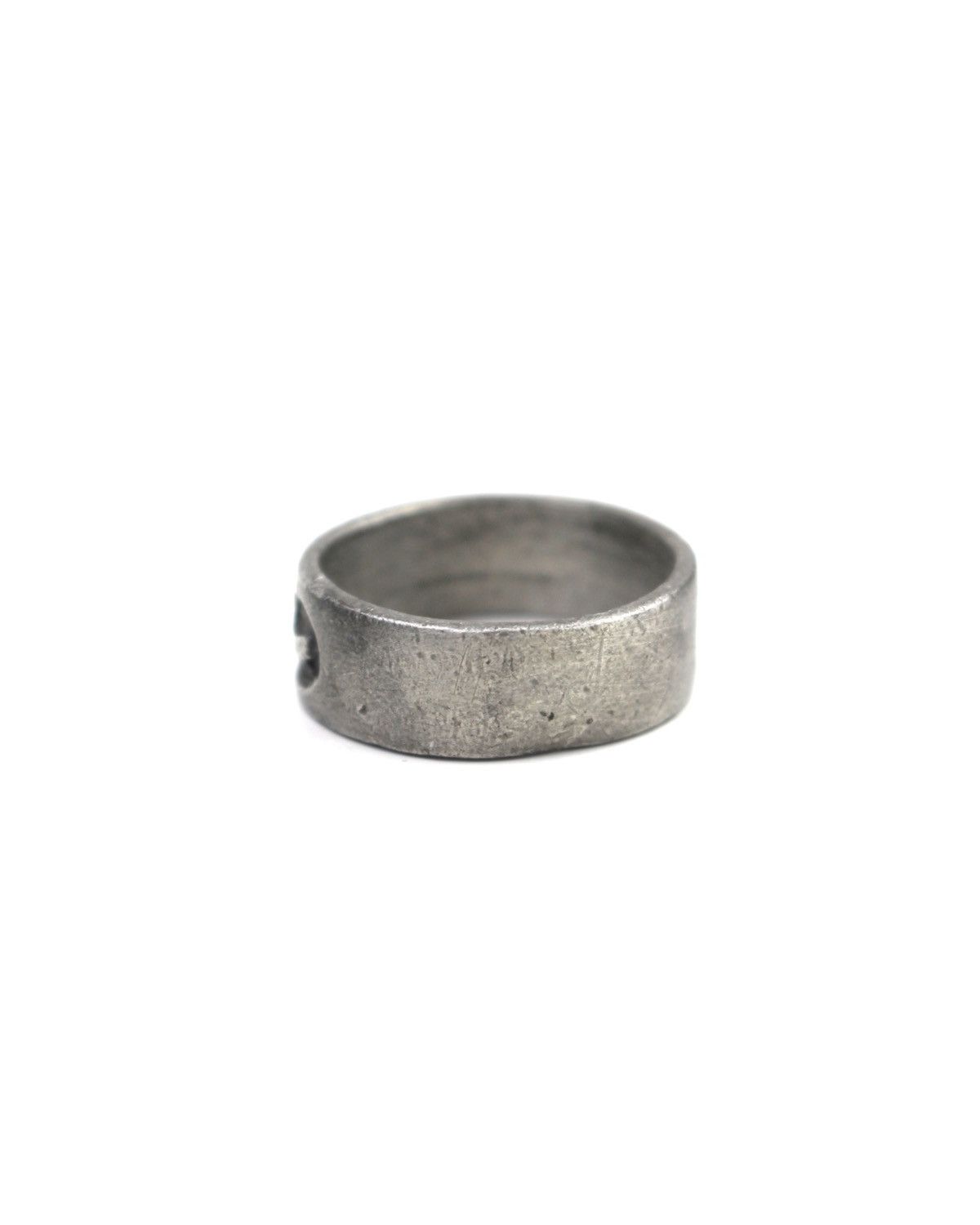 Japanese Brand 2000S JAPANESE MADE OXIDIZED PRIMAL TRACE SILVER-TONE RING Size ONE SIZE - 3 Thumbnail