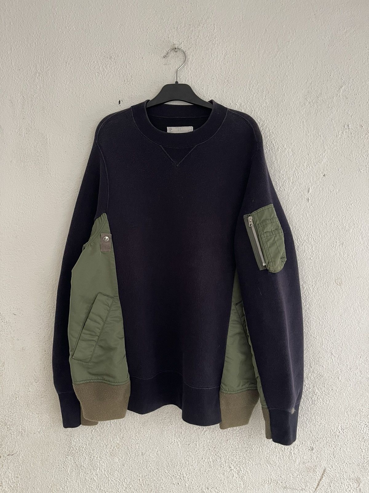 Sacai Sacai Felpa Sponge Sweat MA-1 PU (SCM 032) Size US M / EU 48-50 / 2 - 1 Thumbnail