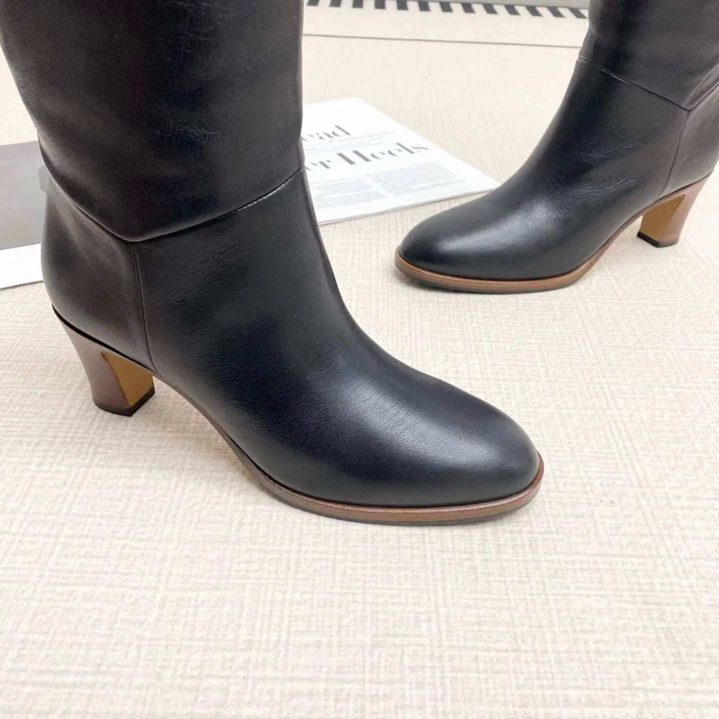 Gucci GUCCI Black Tiger Double G 7cm Knee-High Boot Size US 7.5 / IT 37.5 - 3 Thumbnail