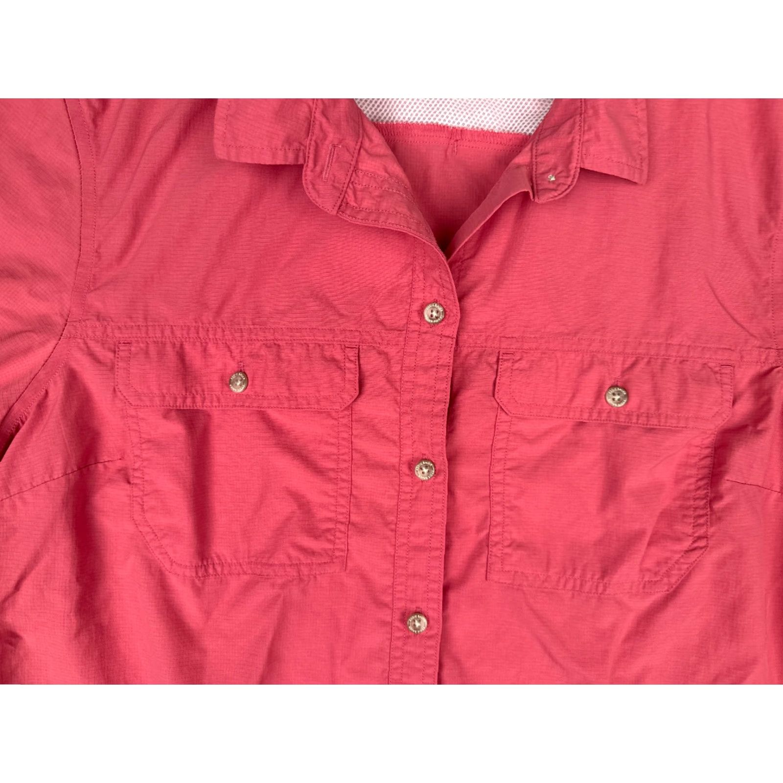 Eddie Bauer Eddie Bauer Shirt Women Large Tall Pink Button Up Vented Fish Angler Long Sleeve Size L / US 10 / IT 46 - 6 Thumbnail